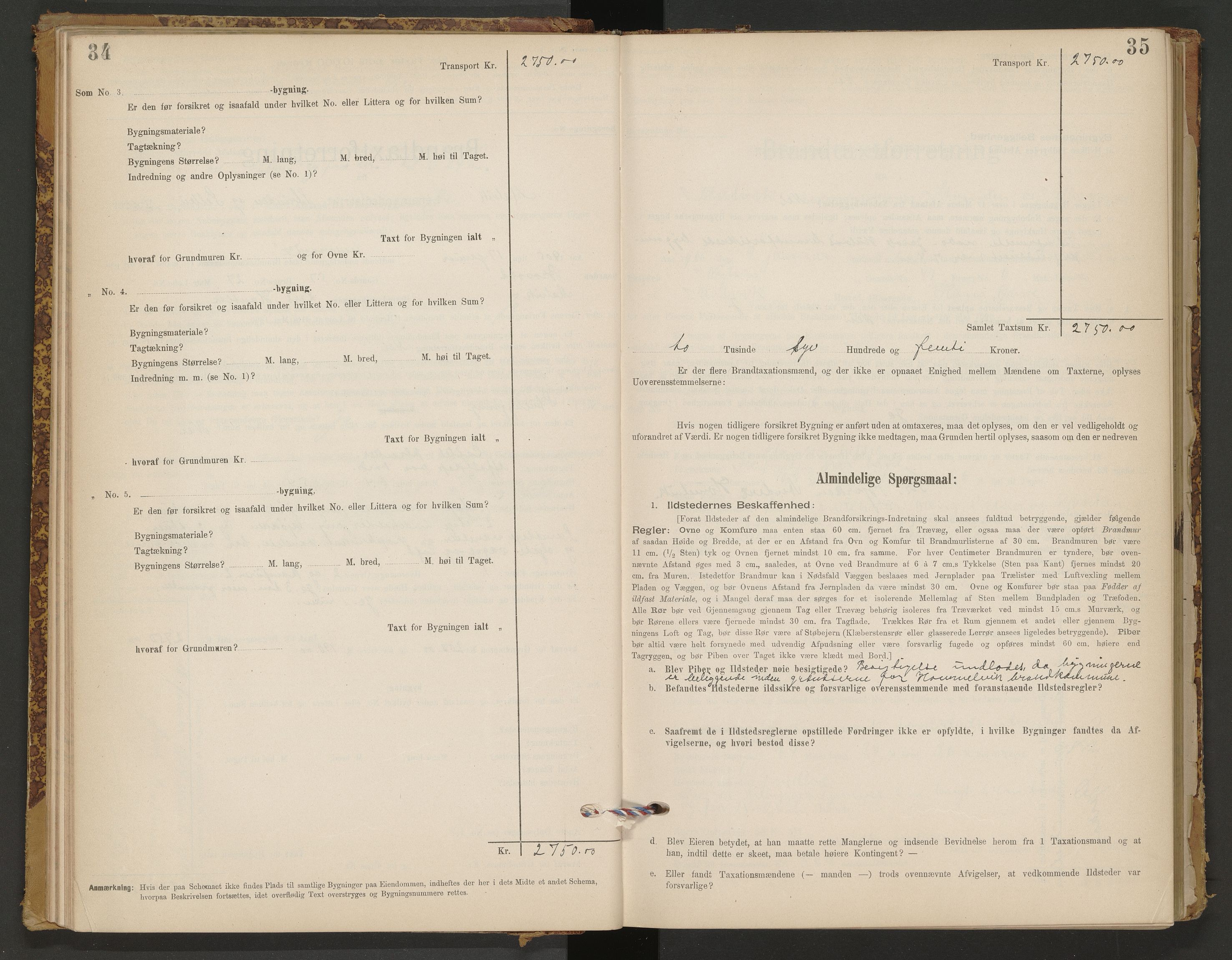 Norges Brannkasse Malvik, AV/SAT-A-1289/Fb/L0001: Branntakstprotokoll, 1895-1945, p. 34-35