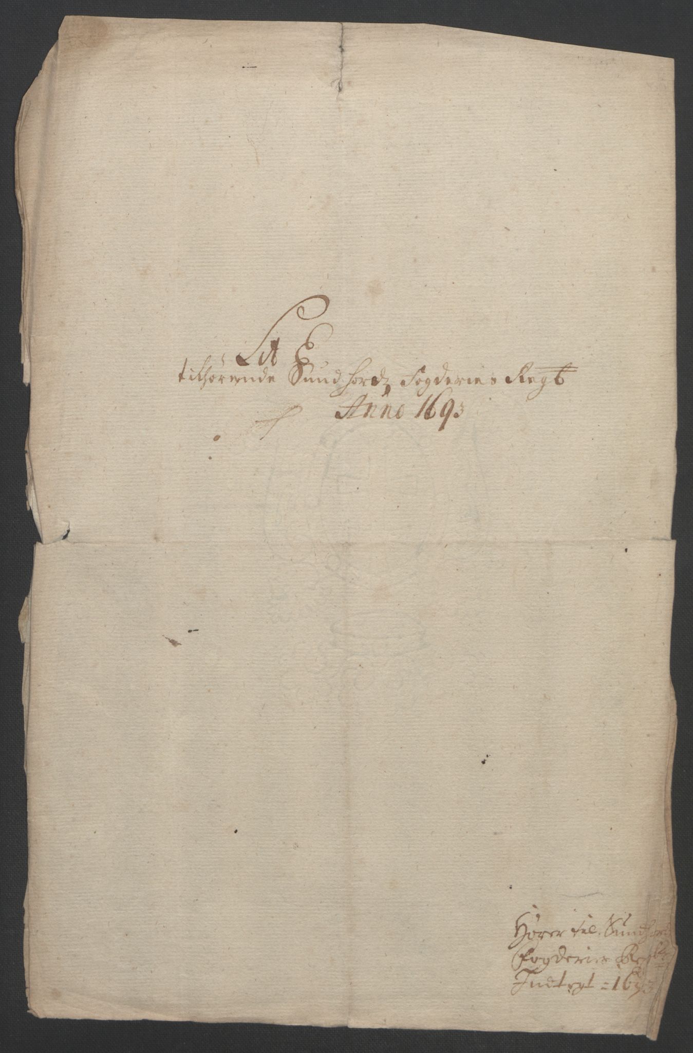 Rentekammeret inntil 1814, Reviderte regnskaper, Fogderegnskap, RA/EA-4092/R48/L2974: Fogderegnskap Sunnhordland og Hardanger, 1693, p. 103