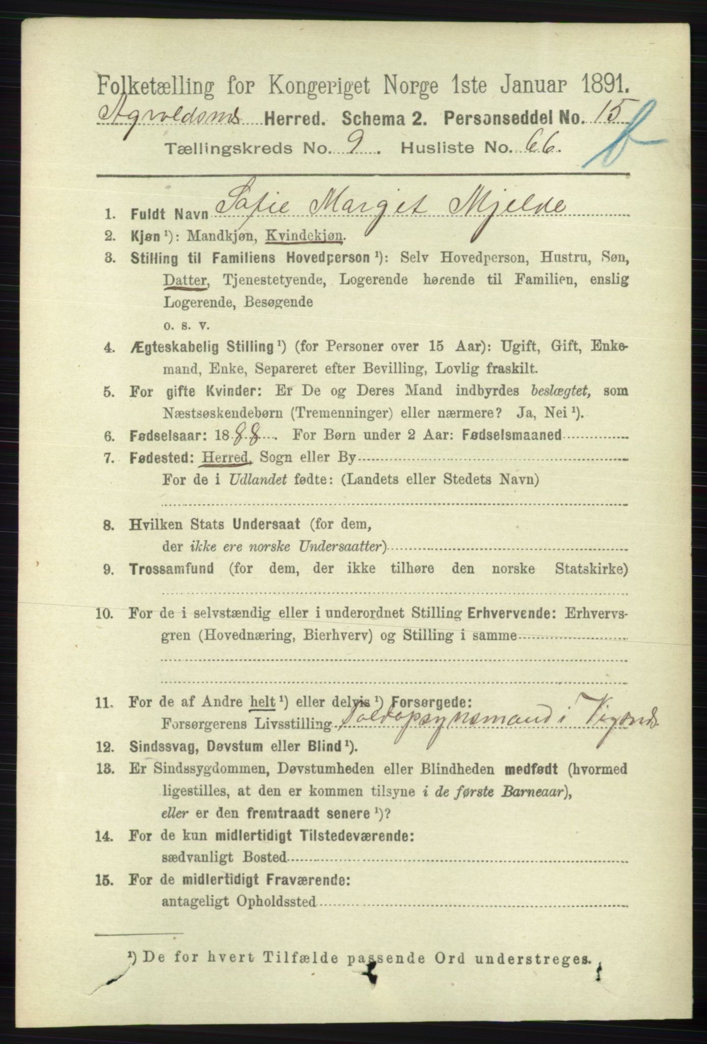 RA, 1891 census for 1147 Avaldsnes, 1891, p. 5751