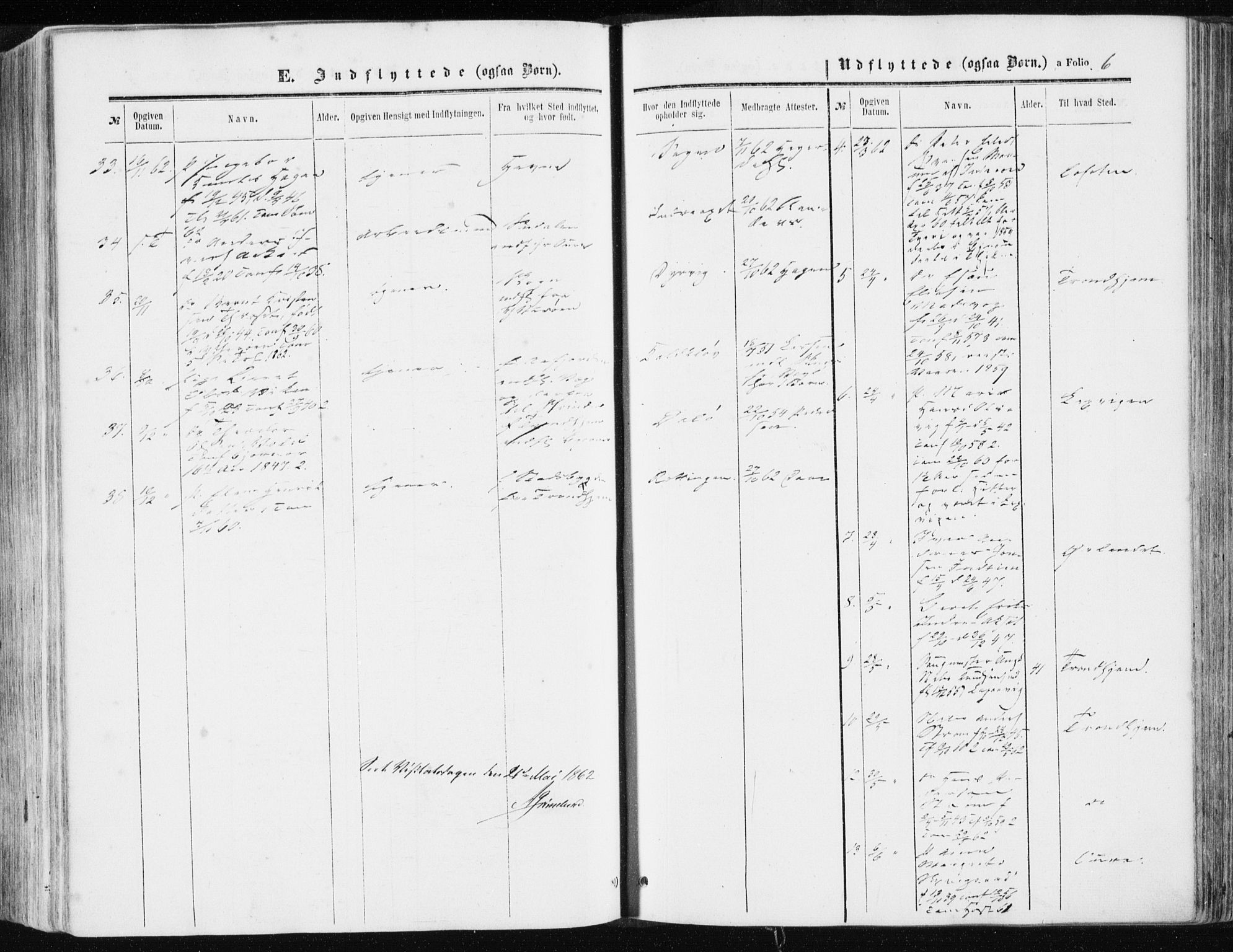 Ministerialprotokoller, klokkerbøker og fødselsregistre - Sør-Trøndelag, SAT/A-1456/634/L0531: Parish register (official) no. 634A07, 1861-1870, p. 6