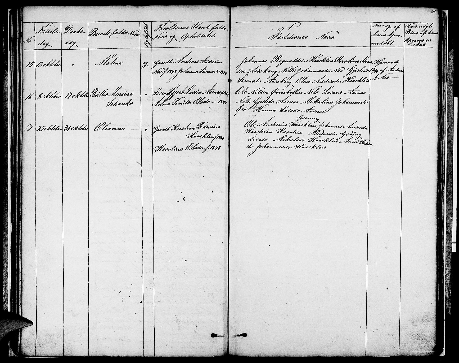 Førde sokneprestembete, SAB/A-79901/H/Hab/Habc/L0001: Parish register (copy) no. C 1, 1853-1880, p. 35