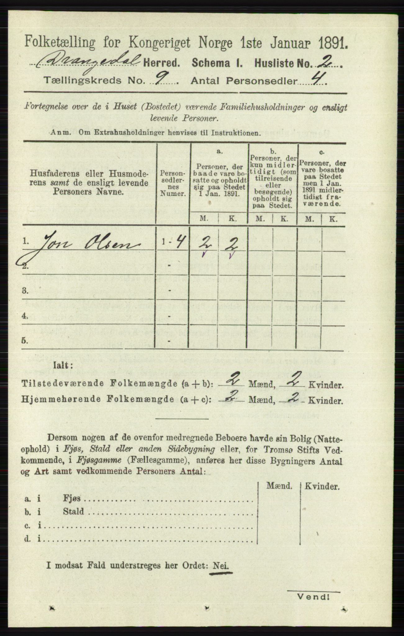 RA, 1891 census for 0817 Drangedal, 1891, p. 3092