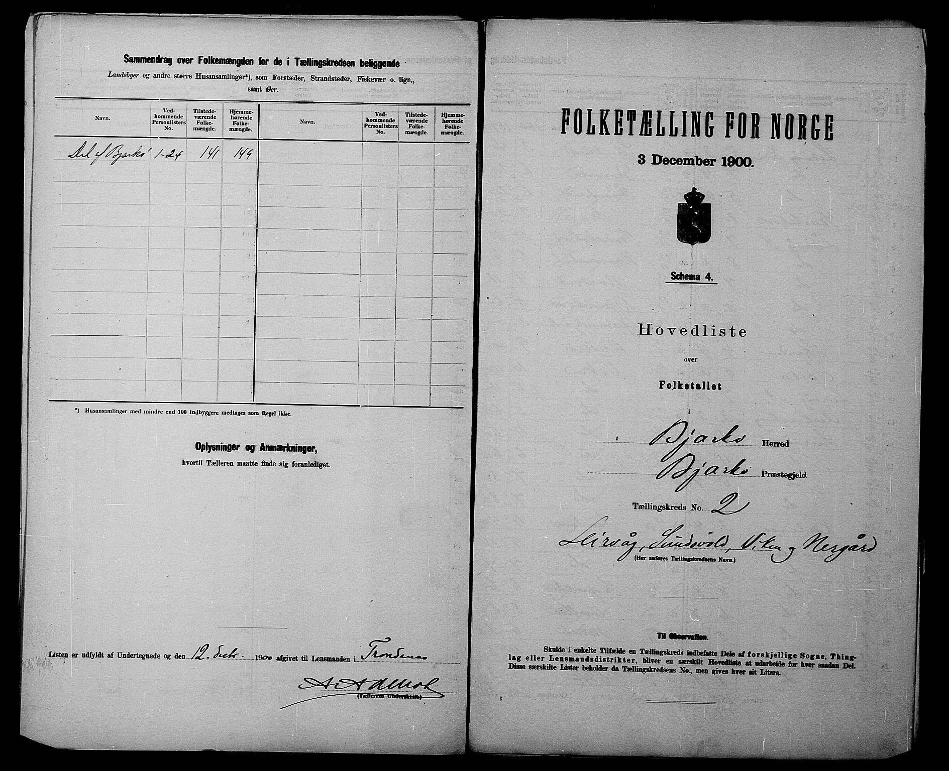 SATØ, 1900 census for Bjarkøy, 1900, p. 6