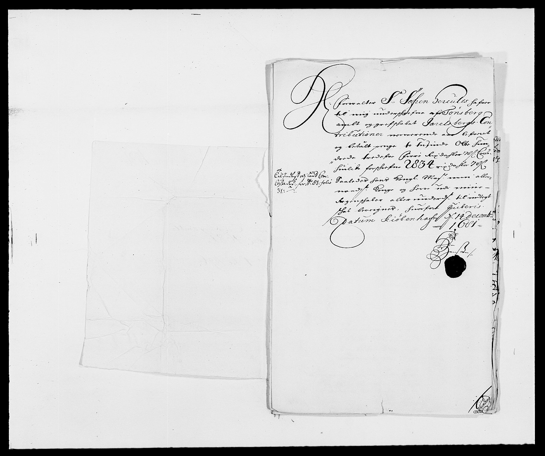 Rentekammeret inntil 1814, Reviderte regnskaper, Fogderegnskap, RA/EA-4092/R32/L1850: Fogderegnskap Jarlsberg grevskap, 1681, p. 305
