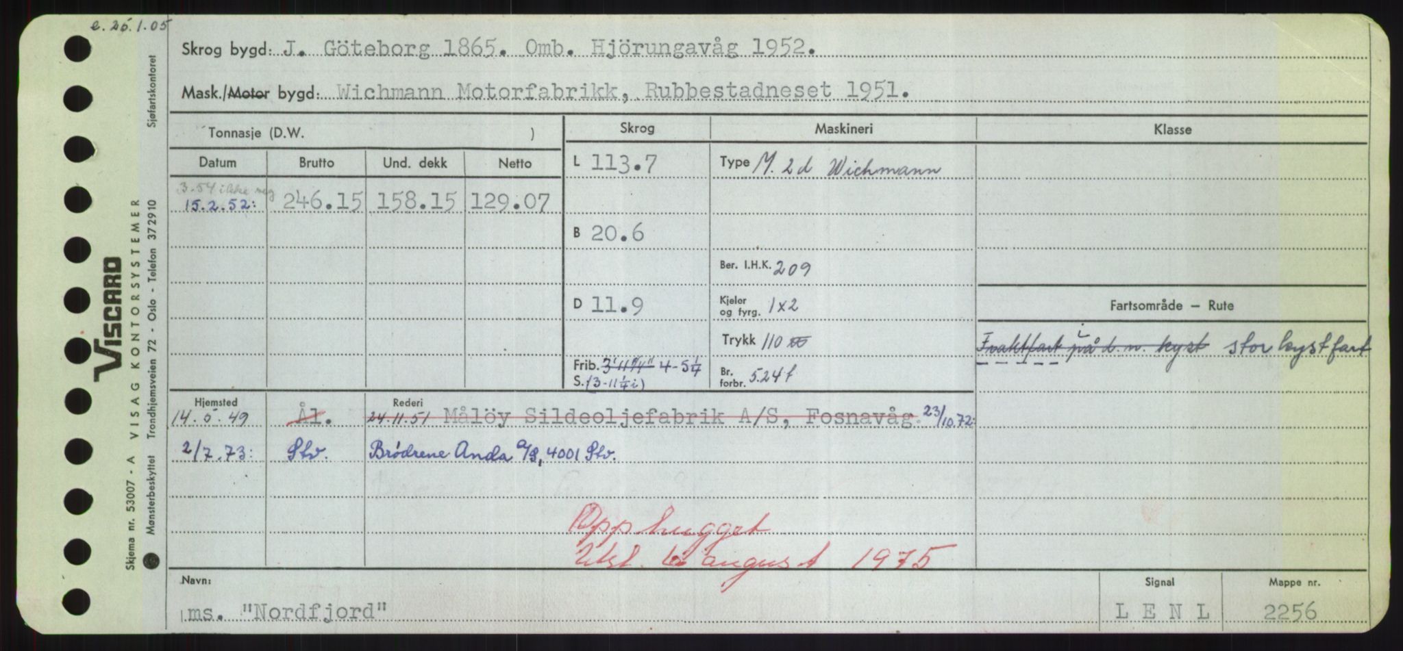 Sjøfartsdirektoratet med forløpere, Skipsmålingen, RA/S-1627/H/Hd/L0026: Fartøy, N-Norhol, p. 451