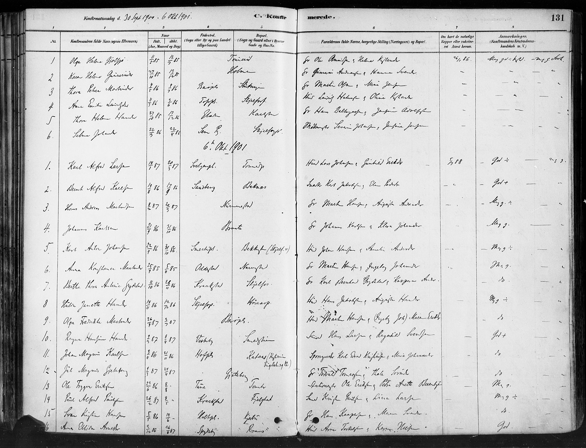 Hobøl prestekontor Kirkebøker, AV/SAO-A-2002/F/Fa/L0005: Parish register (official) no. I 5, 1878-1904, p. 131