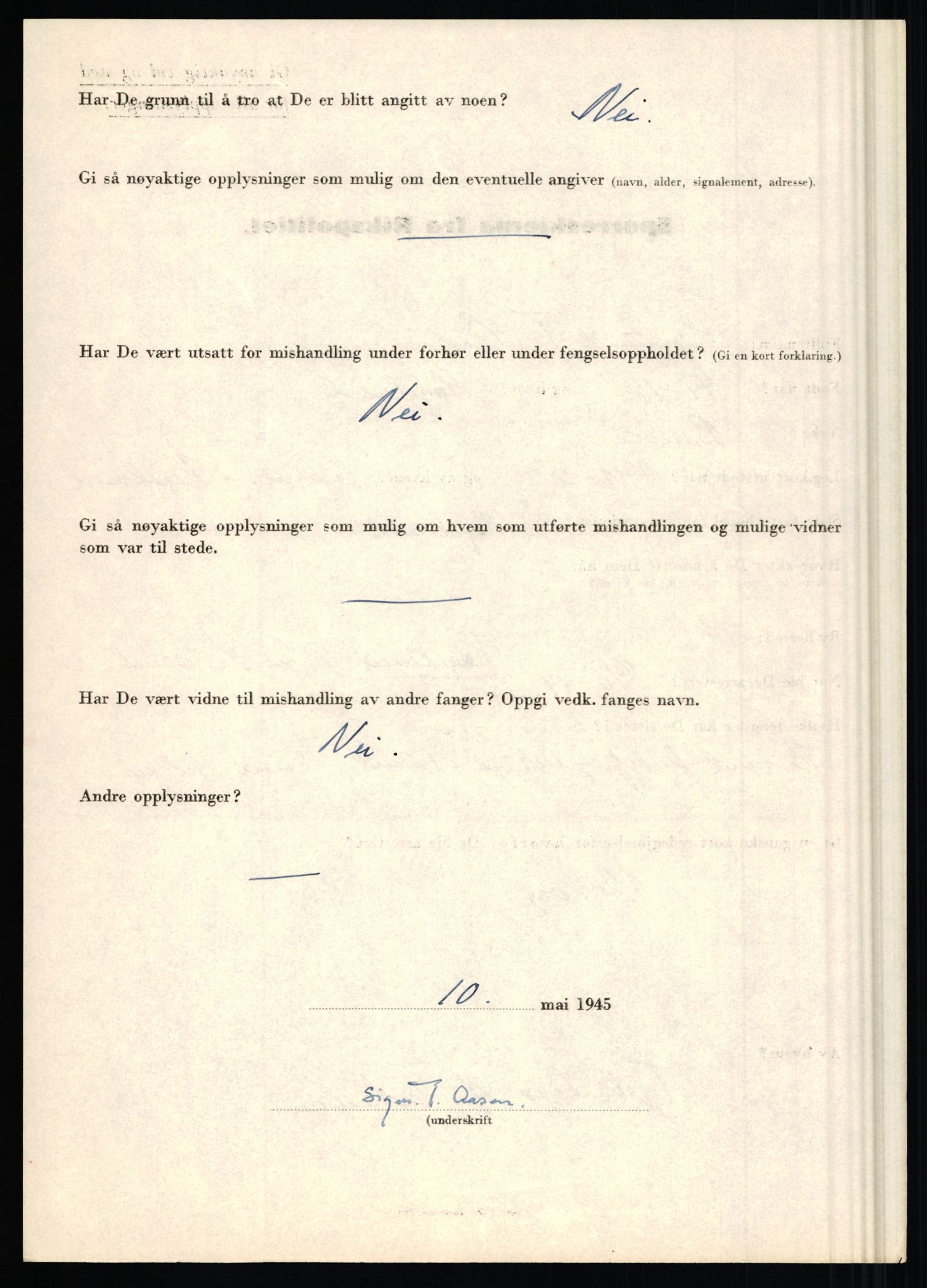 Rikspolitisjefen, AV/RA-S-1560/L/L0018: Wiborg, Bjarne Sigurd - Aavern, Reidar, 1940-1945, p. 983