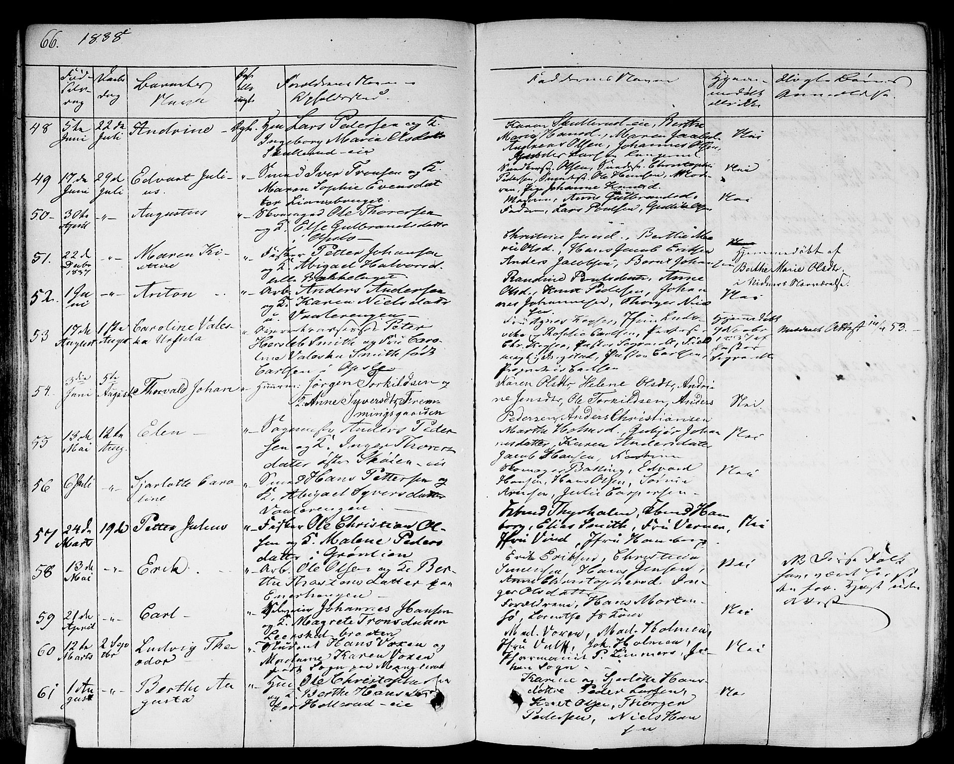 Gamlebyen prestekontor Kirkebøker, AV/SAO-A-10884/F/Fa/L0003: Parish register (official) no. 3, 1829-1849, p. 66