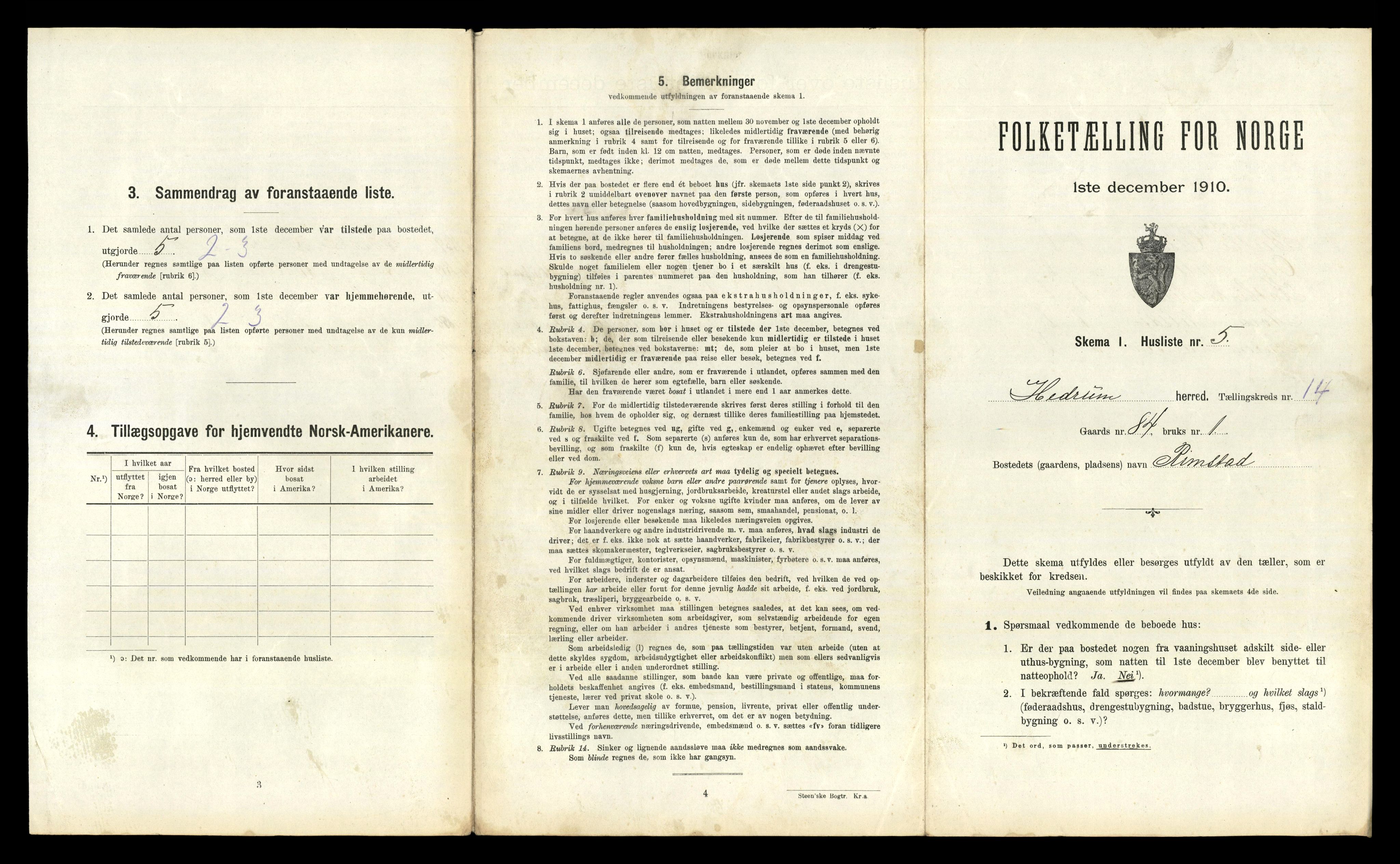 RA, 1910 census for Hedrum, 1910, p. 1438