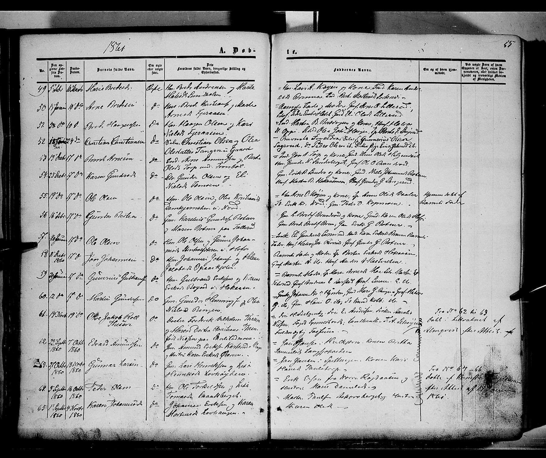 Grue prestekontor, SAH/PREST-036/H/Ha/Haa/L0009: Parish register (official) no. 9, 1859-1863, p. 55