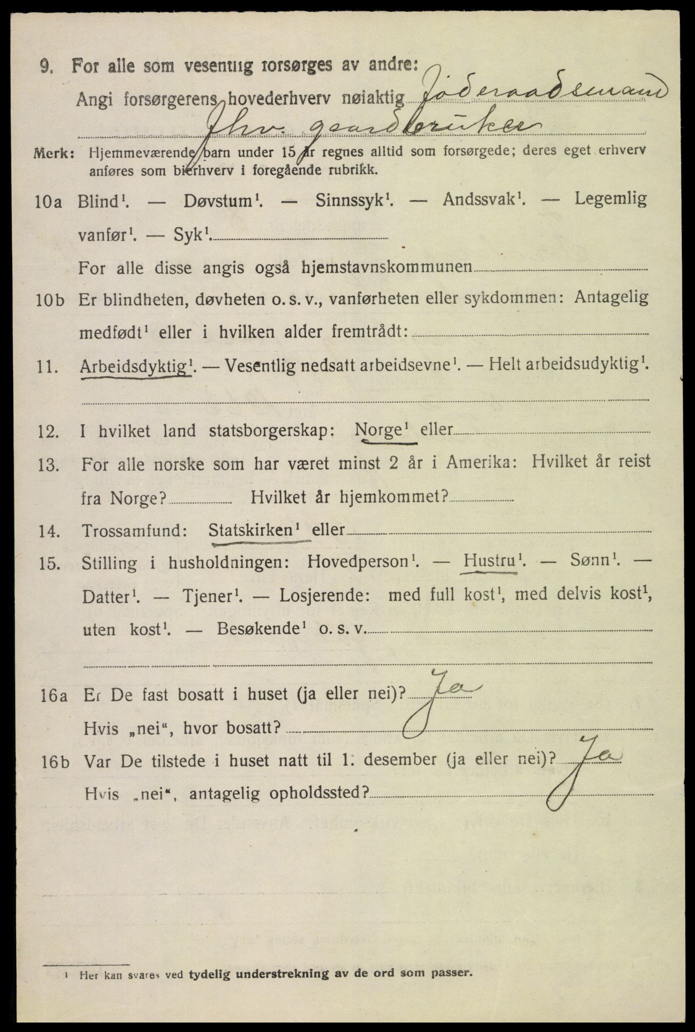 SAH, 1920 census for Fåberg, 1920, p. 12251