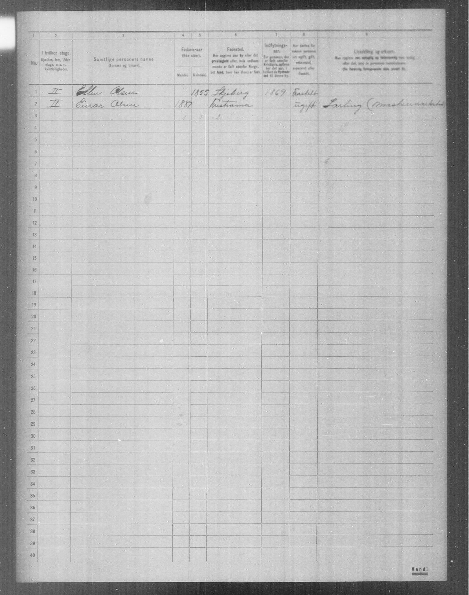 OBA, Municipal Census 1904 for Kristiania, 1904, p. 20122