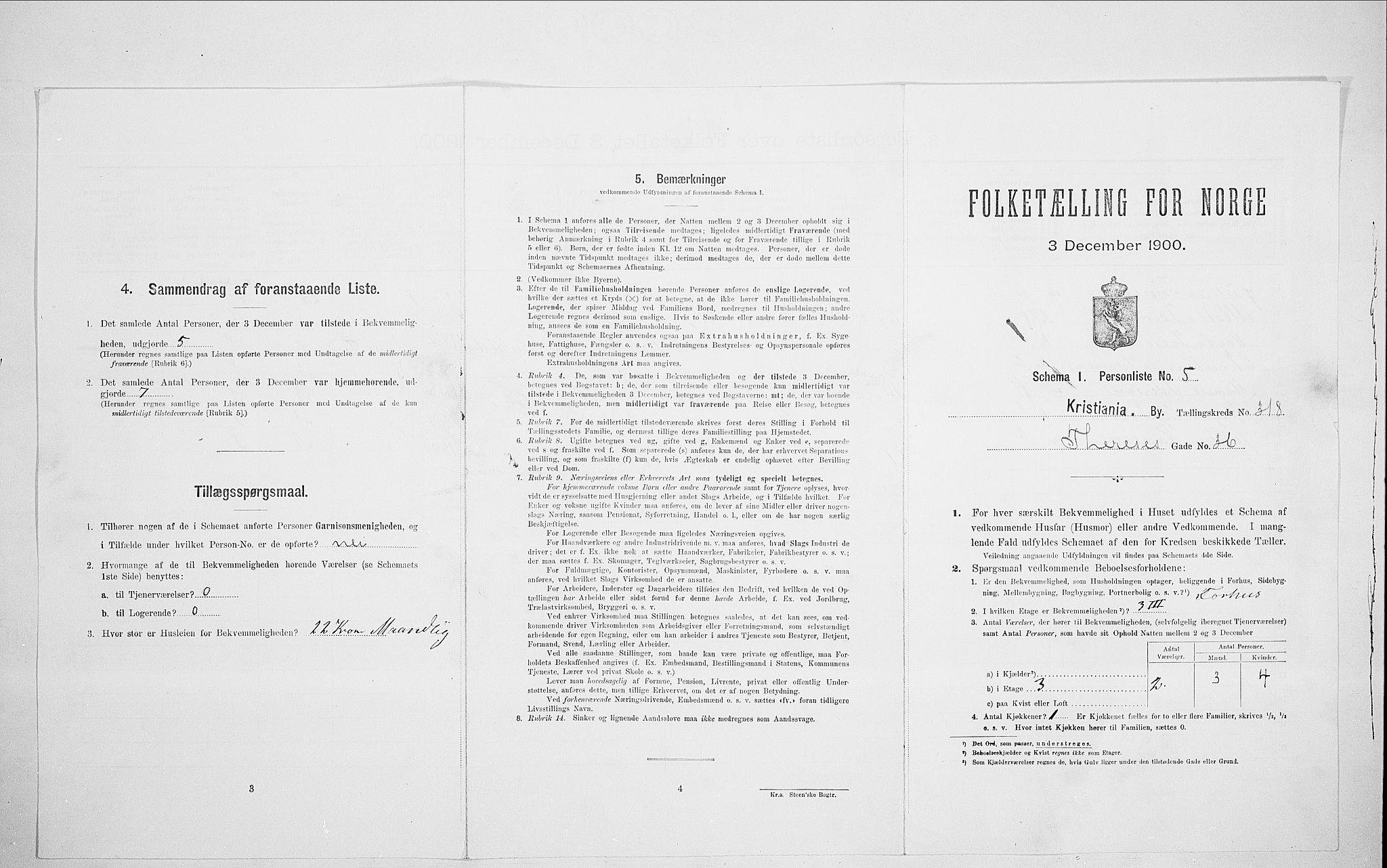 SAO, 1900 census for Kristiania, 1900, p. 97193