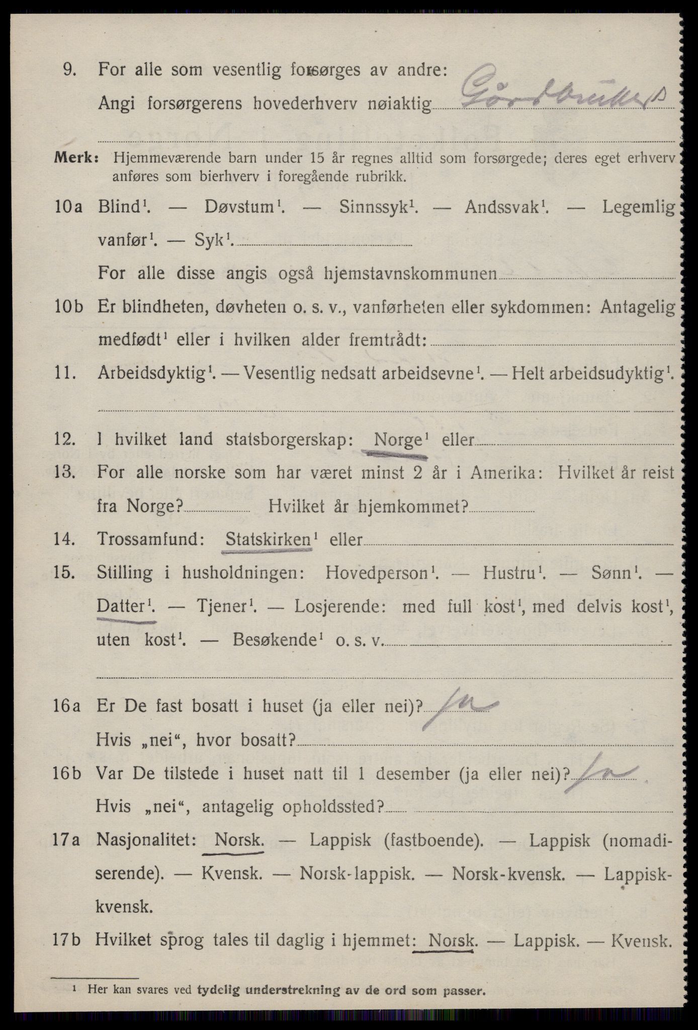 SAT, 1920 census for Meldal, 1920, p. 8504