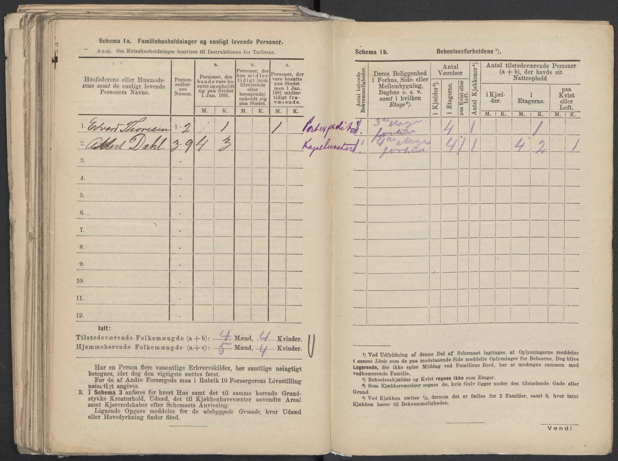 RA, 1891 Census for 1301 Bergen, 1891, p. 1201