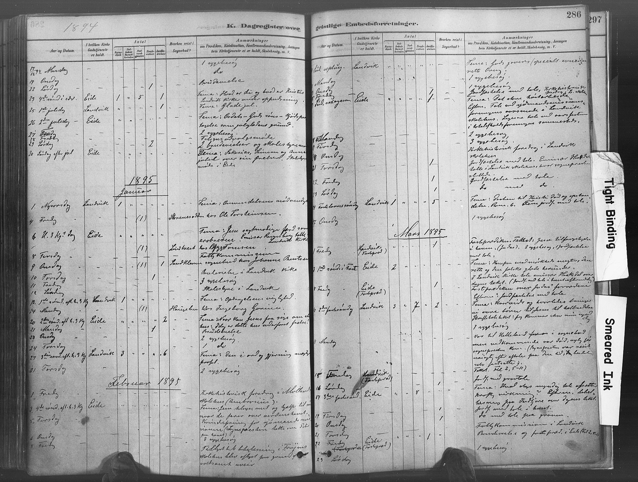 Hommedal sokneprestkontor, SAK/1111-0023/F/Fa/Fab/L0006: Parish register (official) no. A 6, 1878-1897, p. 286