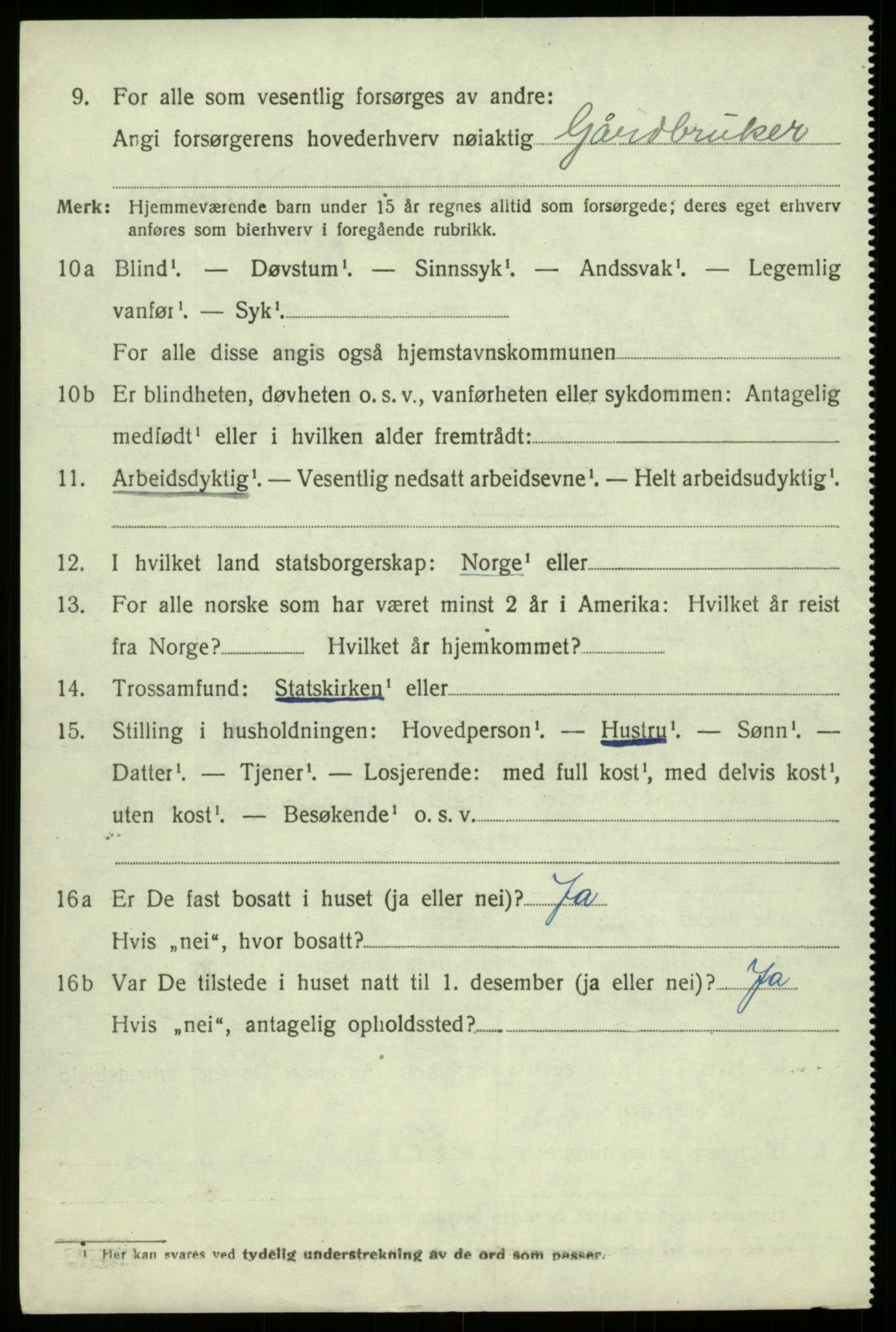 SAB, 1920 census for Samnanger, 1920, p. 4218