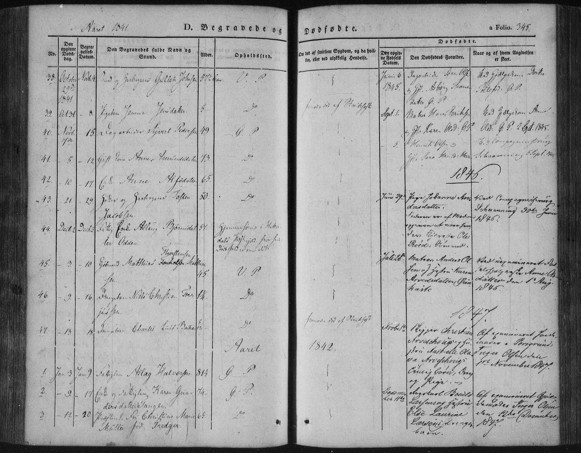 Porsgrunn kirkebøker , SAKO/A-104/F/Fa/L0006: Parish register (official) no. 6, 1841-1857, p. 345