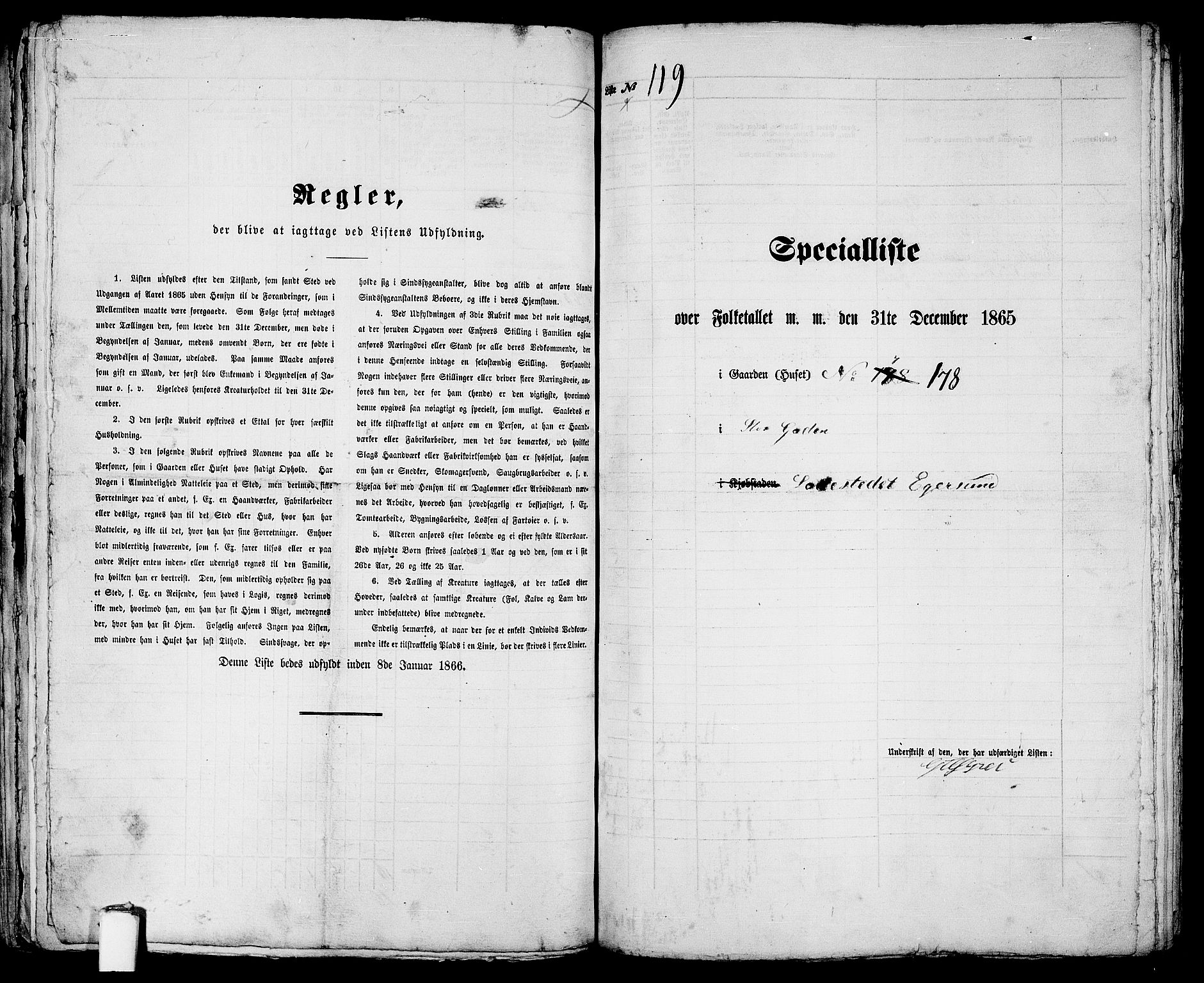 RA, 1865 census for Eigersund parish, Egersund town, 1865, p. 248