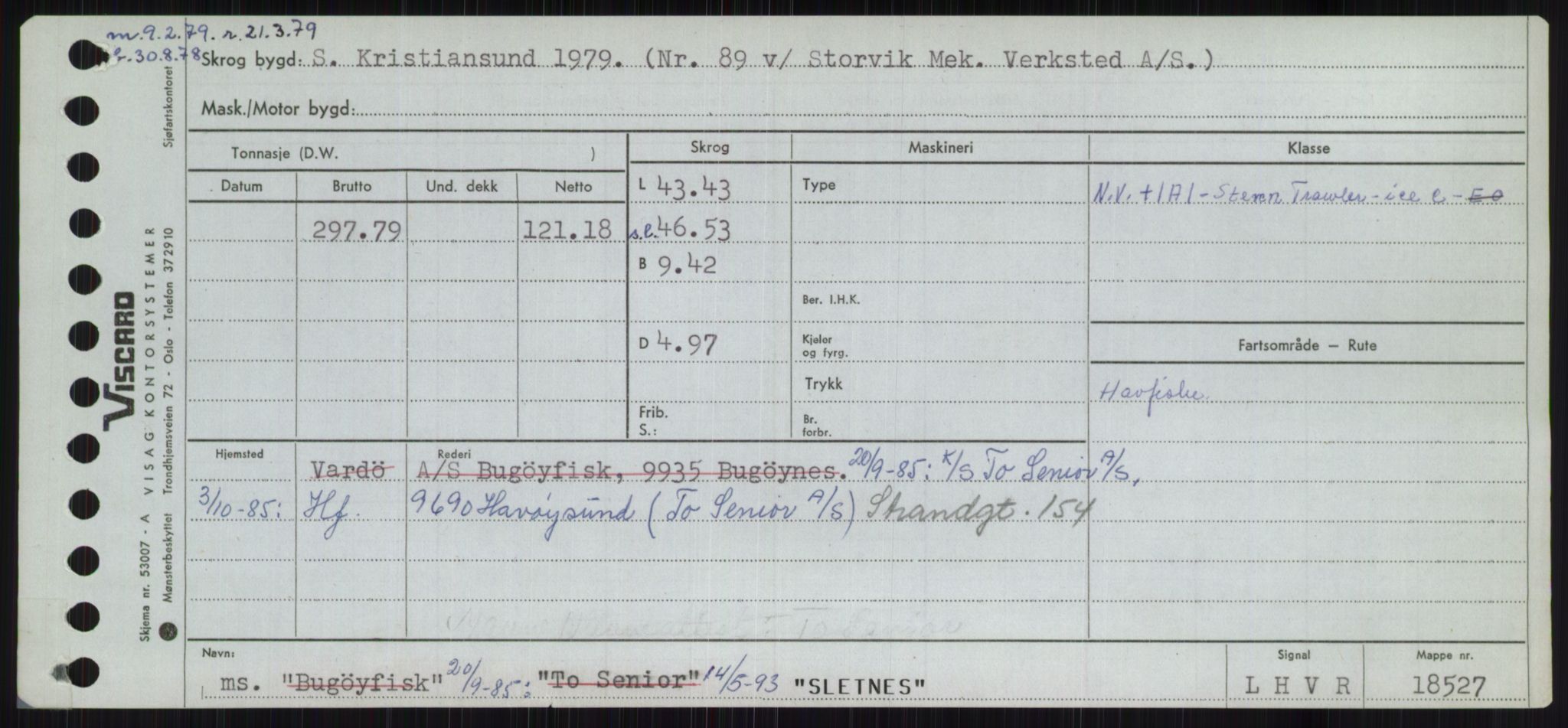 Sjøfartsdirektoratet med forløpere, Skipsmålingen, RA/S-1627/H/Ha/L0005/0002: Fartøy, S-Sven / Fartøy, Skjo-Sven, p. 99