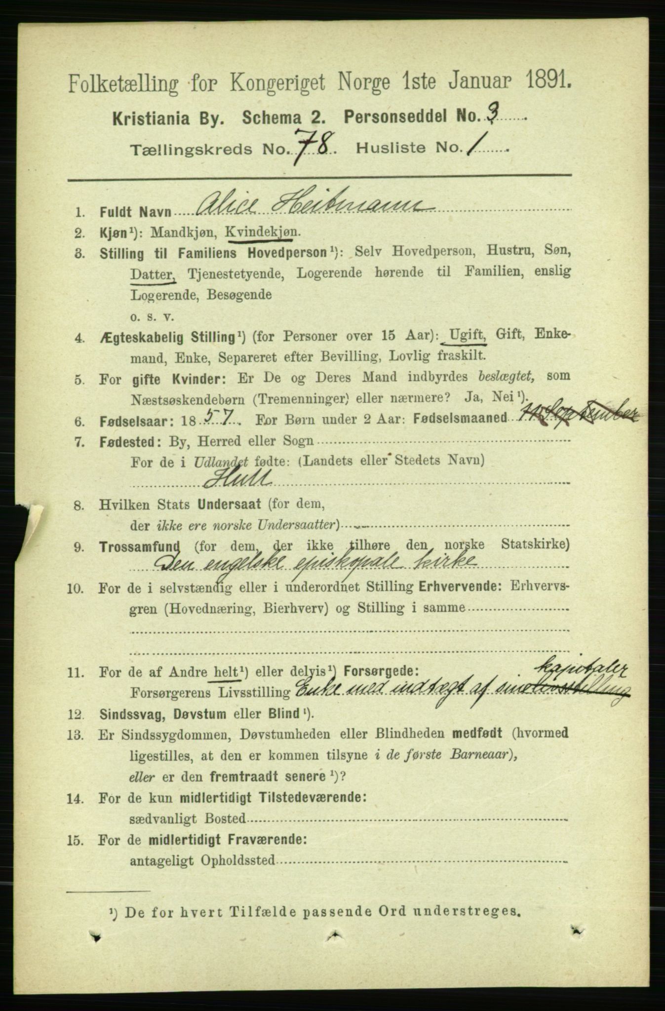 RA, 1891 census for 0301 Kristiania, 1891, p. 40898