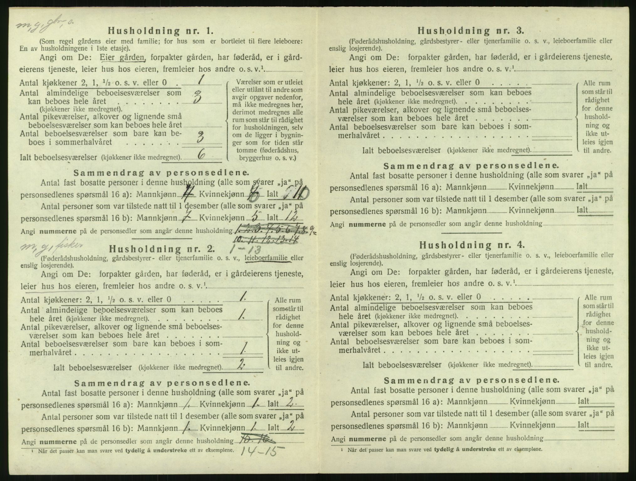 SAT, 1920 census for Aukra, 1920, p. 842