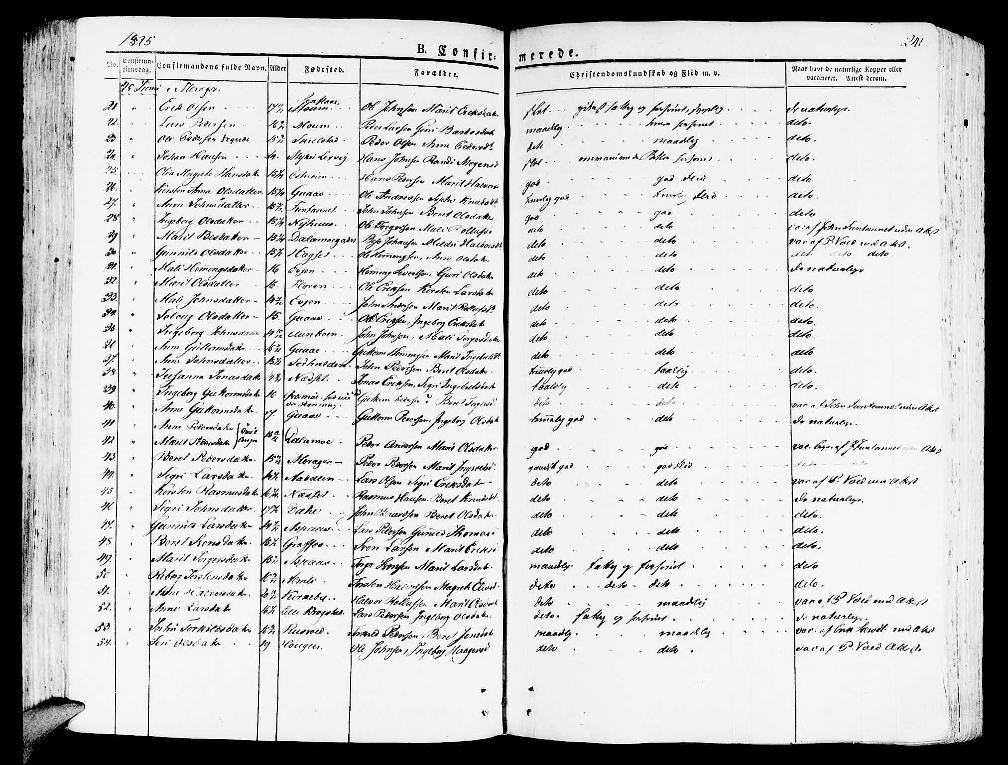 Ministerialprotokoller, klokkerbøker og fødselsregistre - Nord-Trøndelag, SAT/A-1458/709/L0070: Parish register (official) no. 709A10, 1820-1832, p. 241