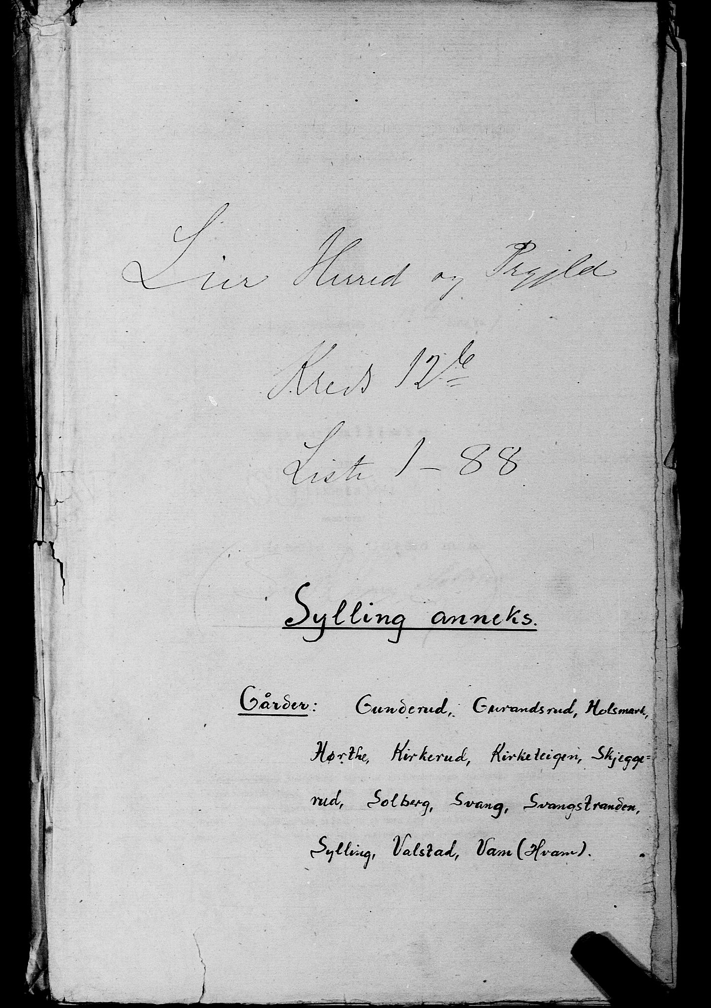 SAKO, 1875 census for 0626P Lier, 1875, p. 2109