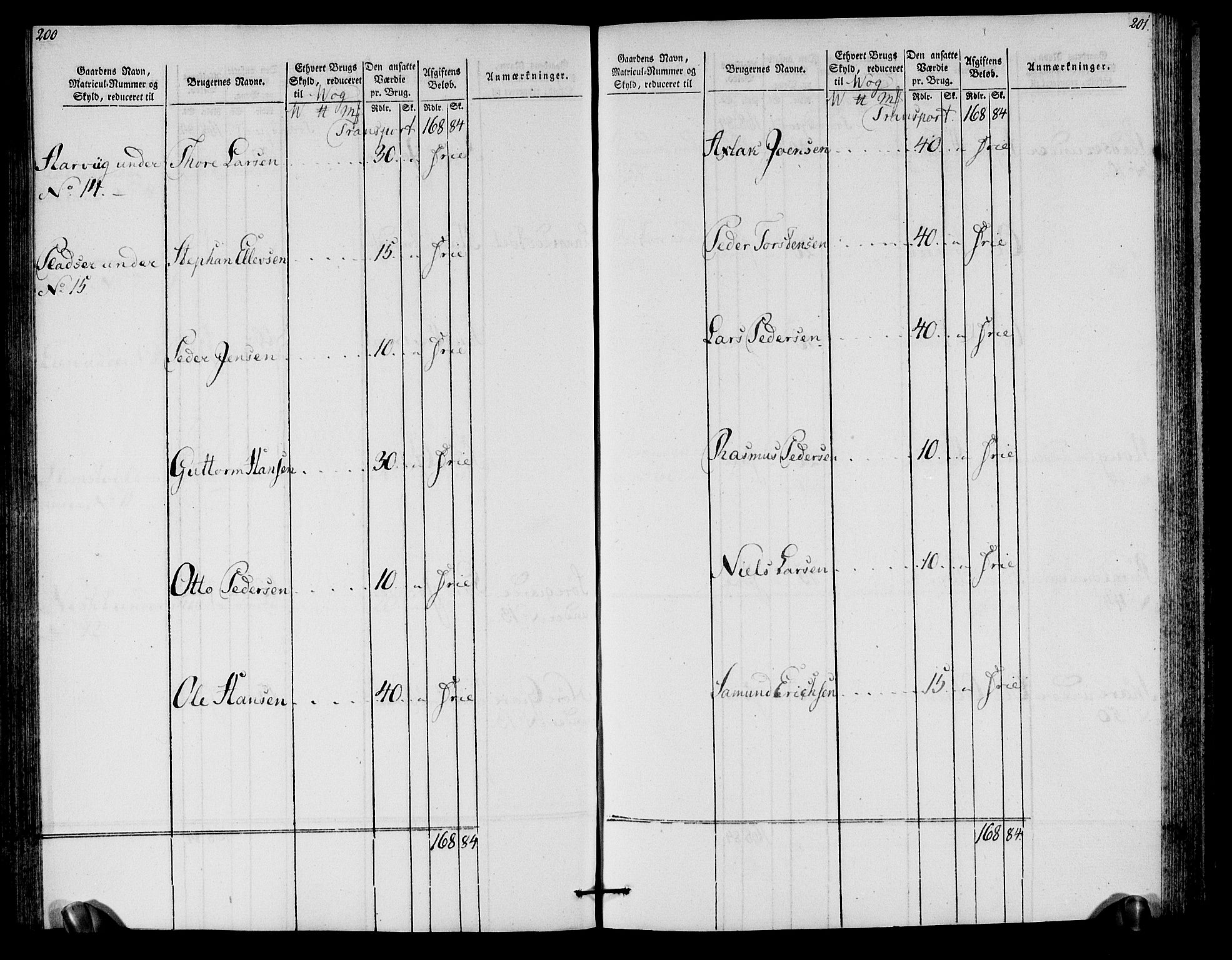 Rentekammeret inntil 1814, Realistisk ordnet avdeling, AV/RA-EA-4070/N/Ne/Nea/L0125a: Sunnmøre fogderi. Oppebørselsregister for fogderiets nordre del, 1803, p. 102