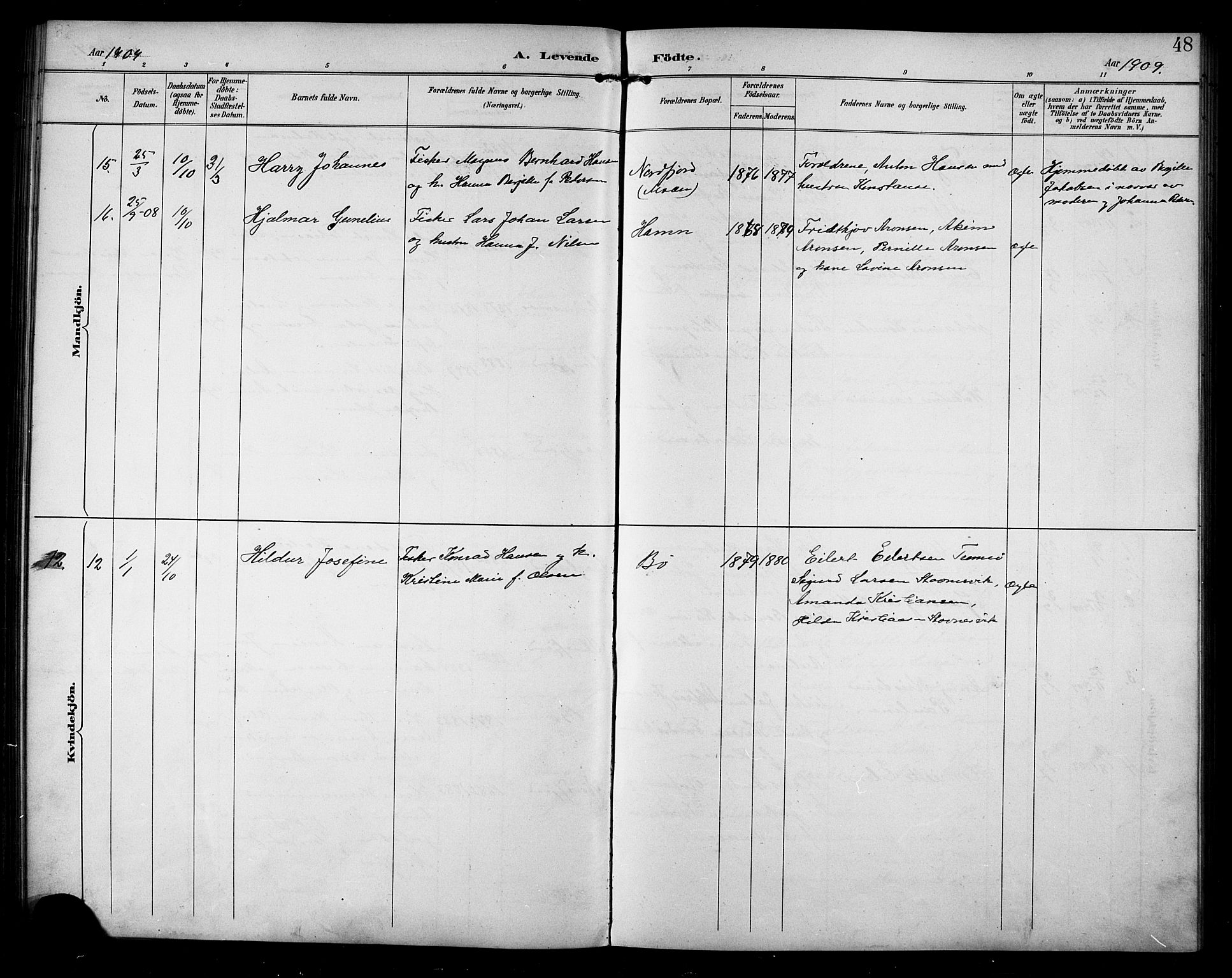 Berg sokneprestkontor, SATØ/S-1318/G/Ga/Gab/L0005klokker: Parish register (copy) no. 5, 1898-1911, p. 48