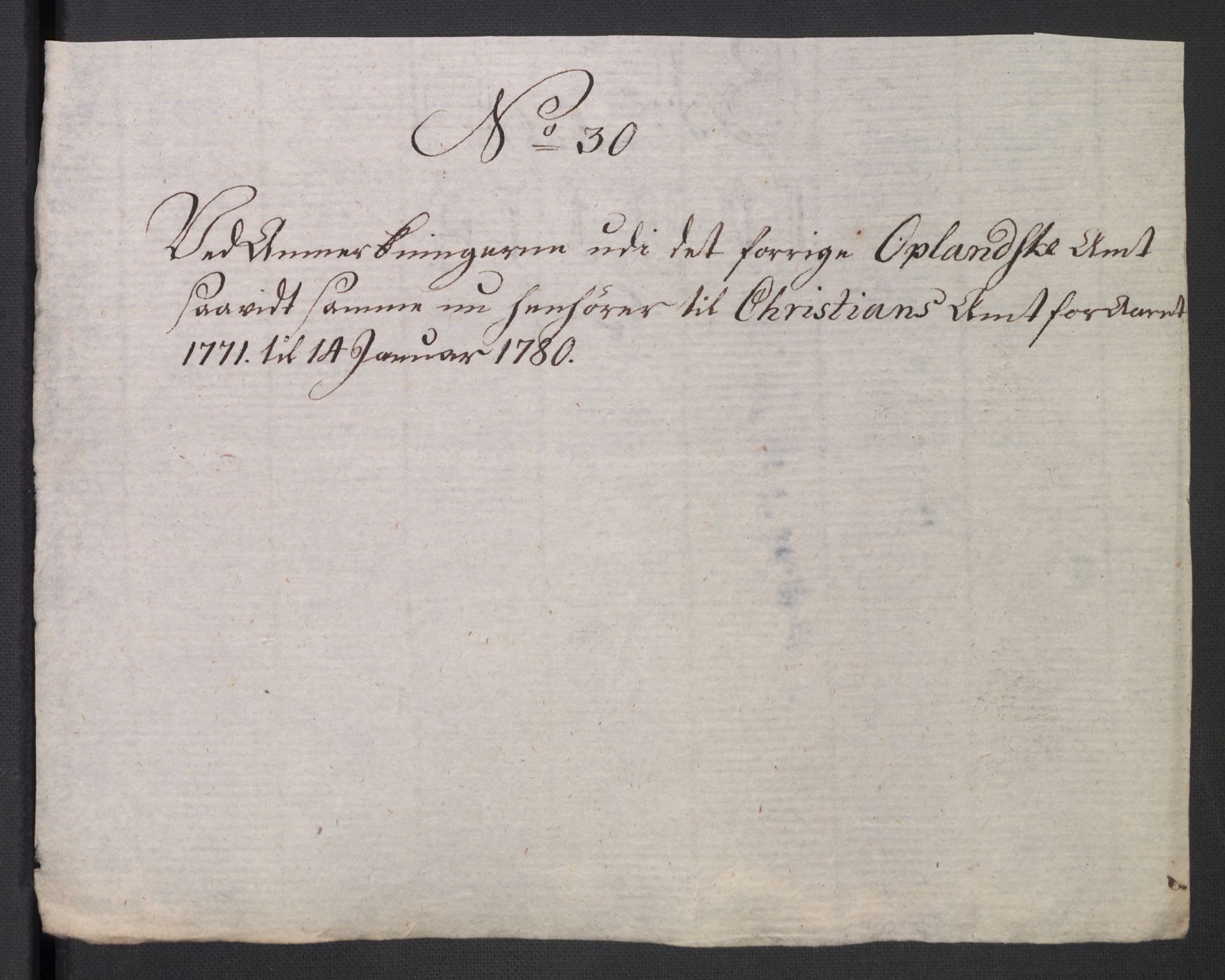 Rentekammeret inntil 1814, Reviderte regnskaper, Mindre regnskaper, AV/RA-EA-4068/Rb/L0014: Opplands amt, 1771-1779, p. 876