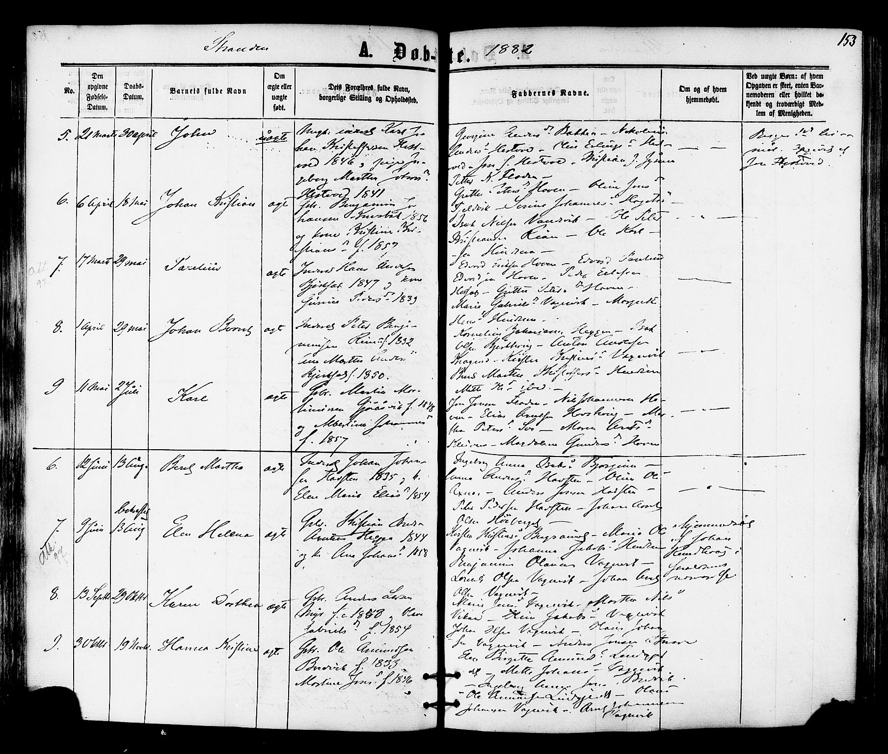 Ministerialprotokoller, klokkerbøker og fødselsregistre - Nord-Trøndelag, AV/SAT-A-1458/701/L0009: Parish register (official) no. 701A09 /2, 1864-1882, p. 153