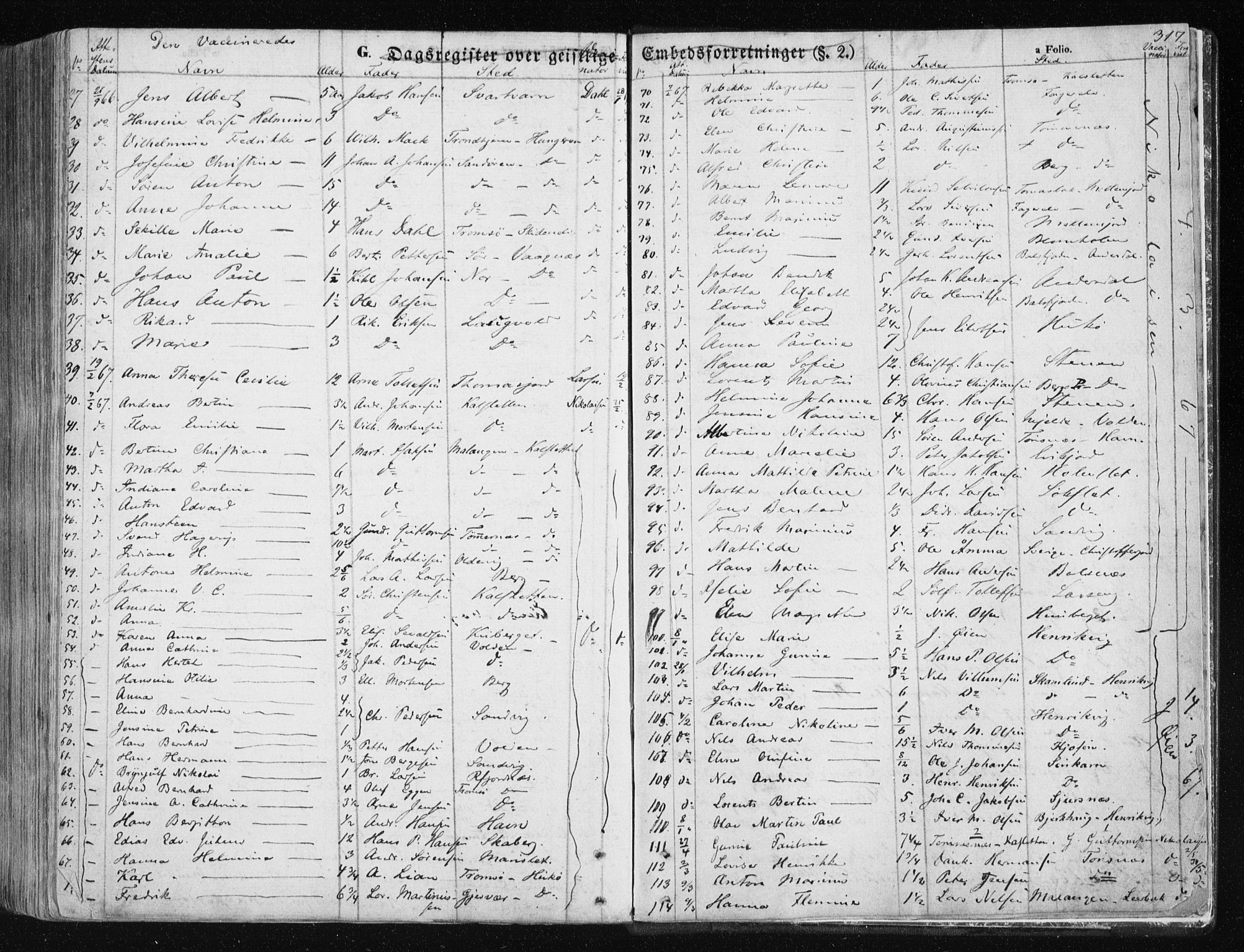 Tromsøysund sokneprestkontor, SATØ/S-1304/G/Ga/L0001kirke: Parish register (official) no. 1, 1856-1867, p. 317
