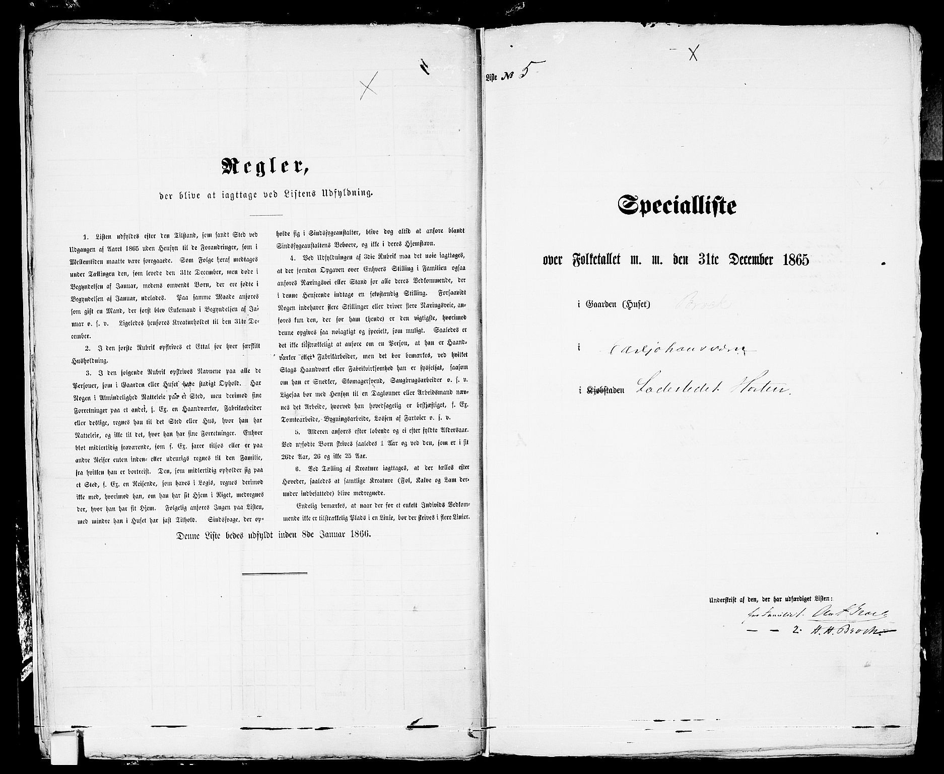 RA, 1865 census for Horten, 1865, p. 22