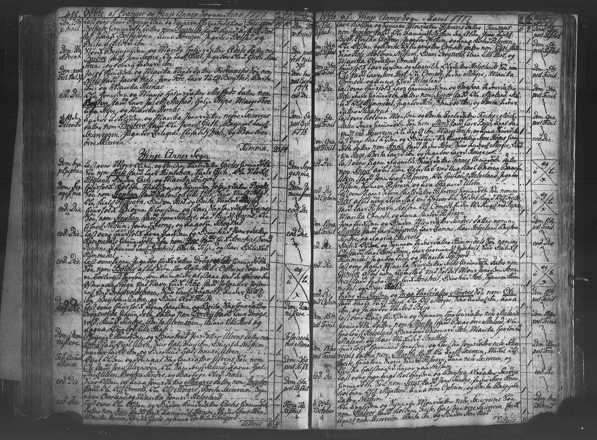 Voss sokneprestembete, SAB/A-79001/H/Haa: Parish register (official) no. A 8, 1752-1780, p. 488-489