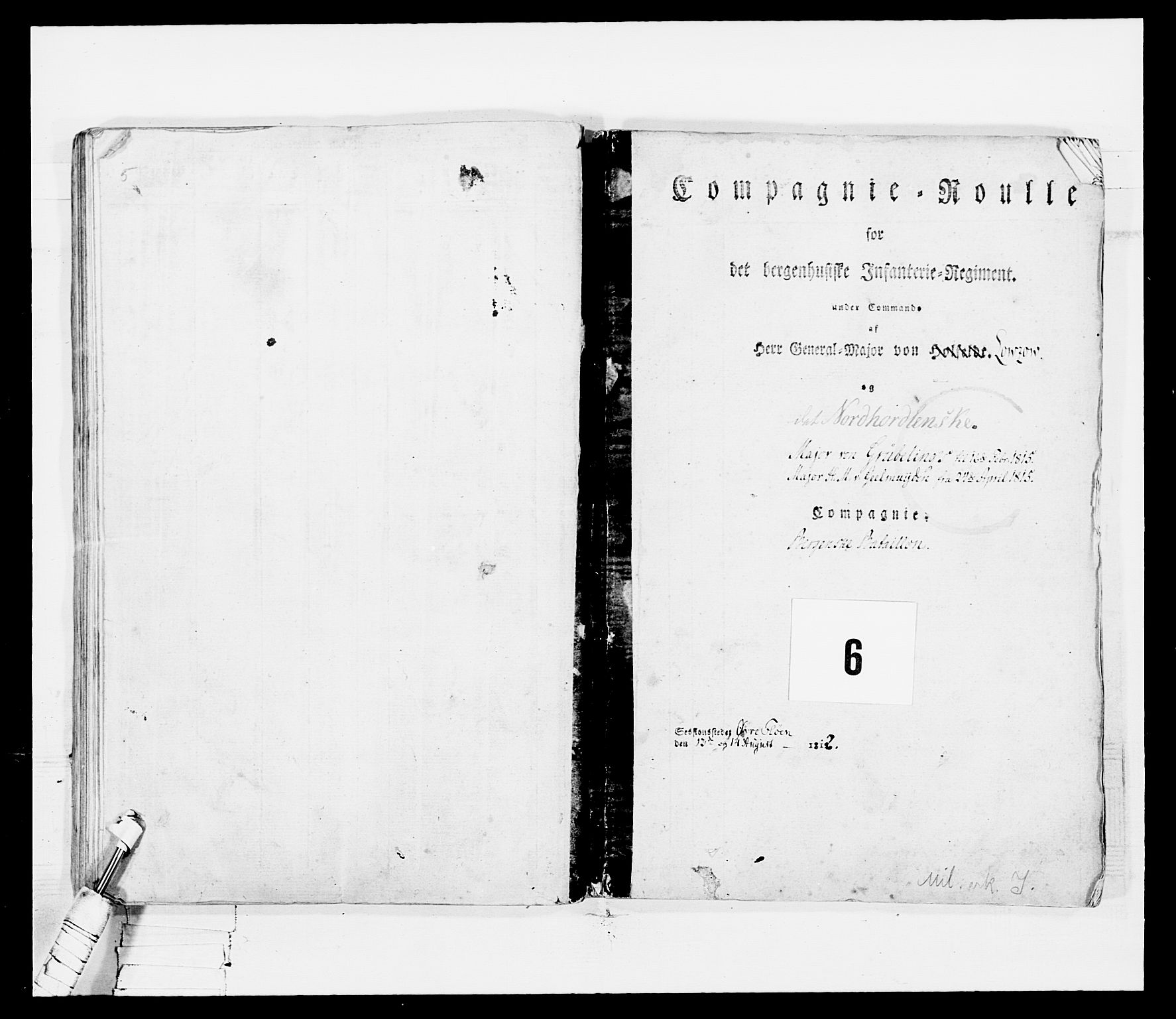 Generalitets- og kommissariatskollegiet, Det kongelige norske kommissariatskollegium, RA/EA-5420/E/Eh/L0099: Bergenhusiske nasjonale infanteriregiment, 1812, p. 228