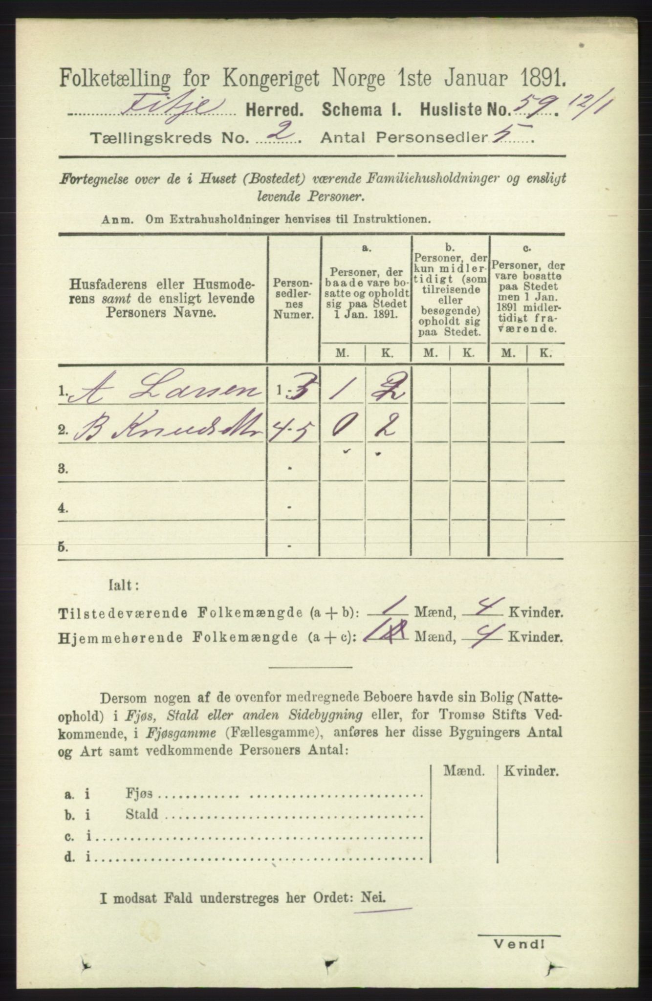 RA, 1891 census for 1222 Fitjar, 1891, p. 637