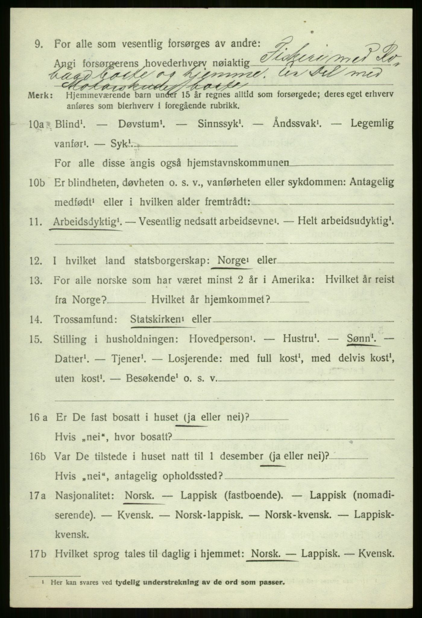 SATØ, 1920 census for Tromsøysund, 1920, p. 11501