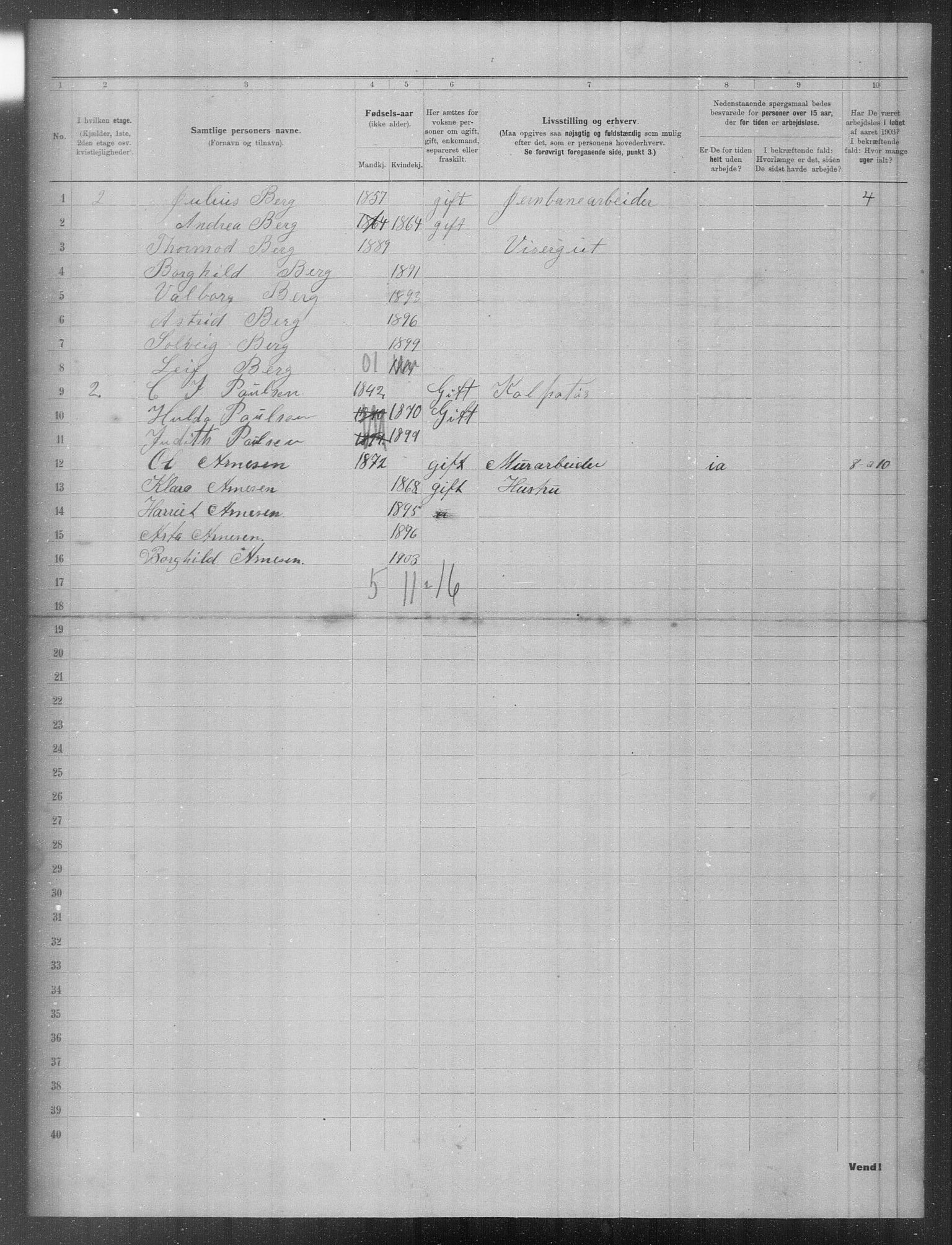 OBA, Municipal Census 1903 for Kristiania, 1903, p. 10846