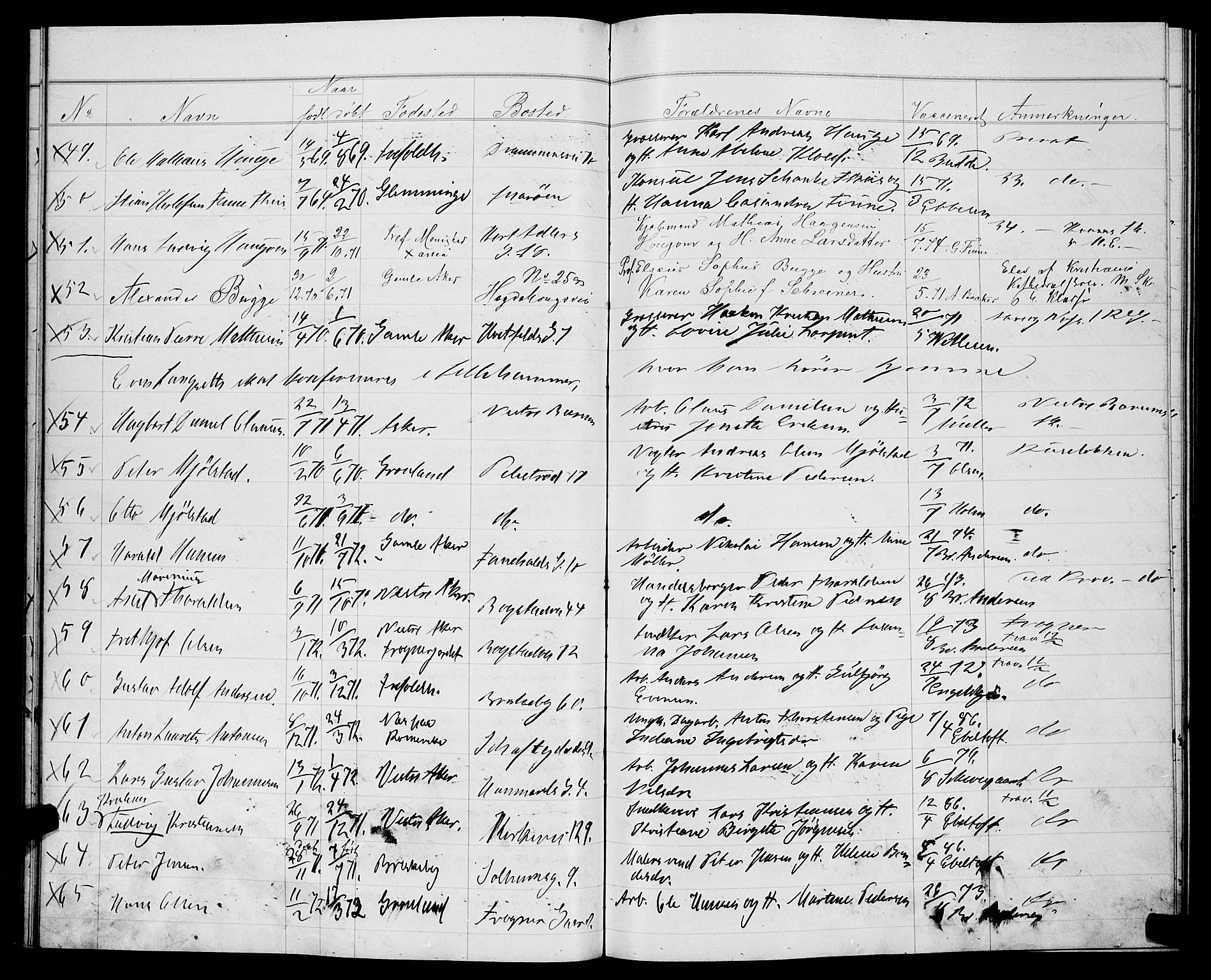 Uranienborg prestekontor Kirkebøker, AV/SAO-A-10877/G/Ga/L0001: Parish register draft no. 1, 1885-1888