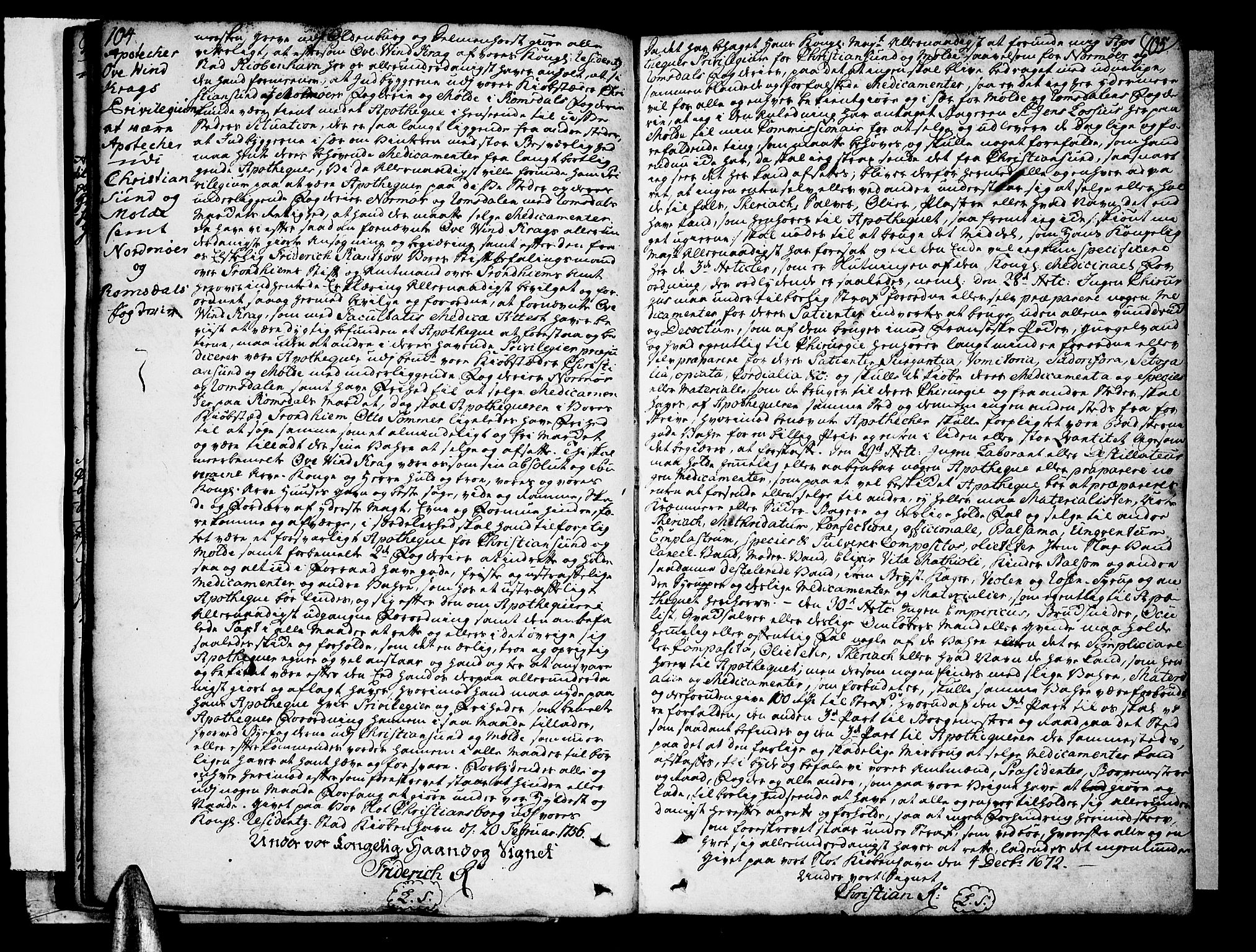 Molde byfogd, SAT/A-0025/2/2C/L0001: Mortgage book no. 1, 1748-1823, p. 104-105
