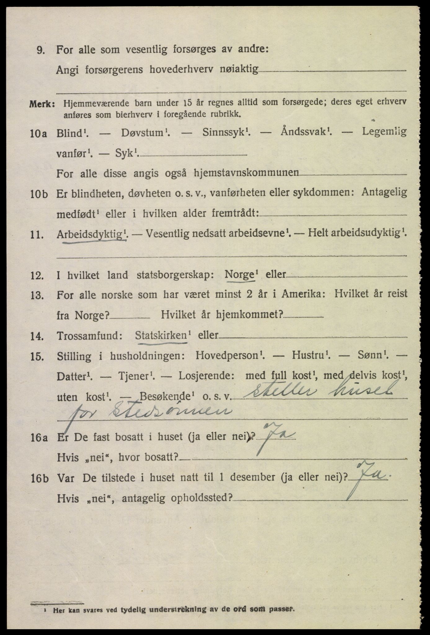 SAK, 1920 census for Sør-Audnedal, 1920, p. 6674