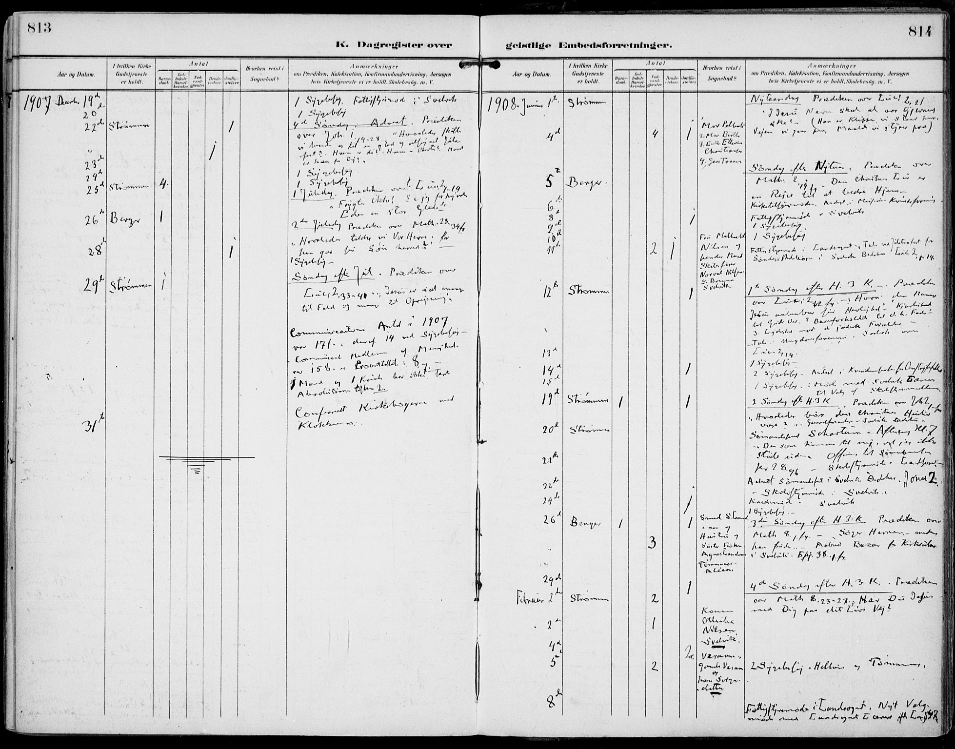 Strømm kirkebøker, AV/SAKO-A-322/F/Fa/L0005: Parish register (official) no. I 5, 1898-1919, p. 813-814