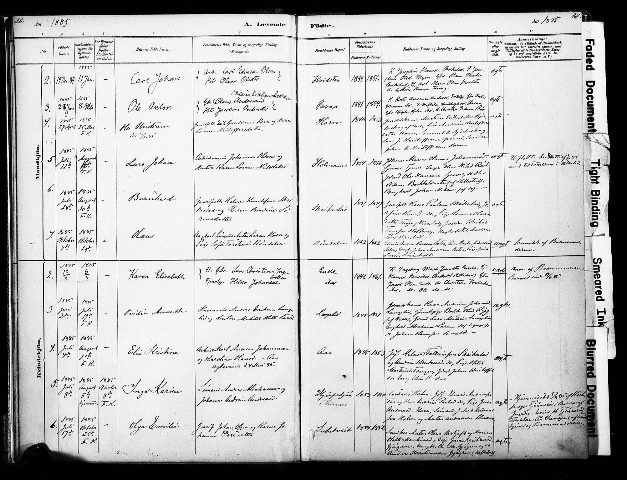 Ramnes kirkebøker, AV/SAKO-A-314/F/Fb/L0001: Parish register (official) no. II 1, 1878-1894, p. 26-27