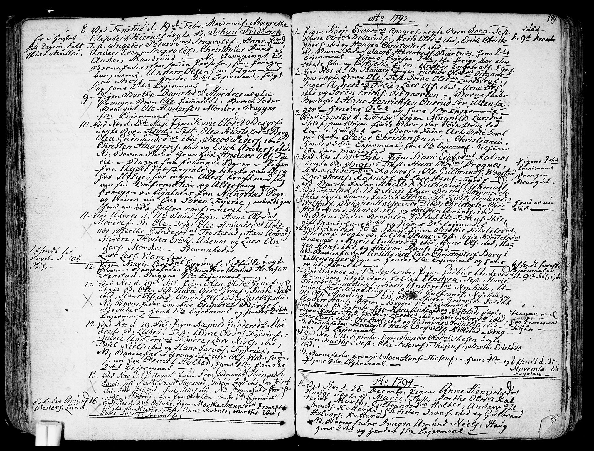 Nes prestekontor Kirkebøker, SAO/A-10410/F/Fa/L0004: Parish register (official) no. I 4, 1781-1816, p. 149