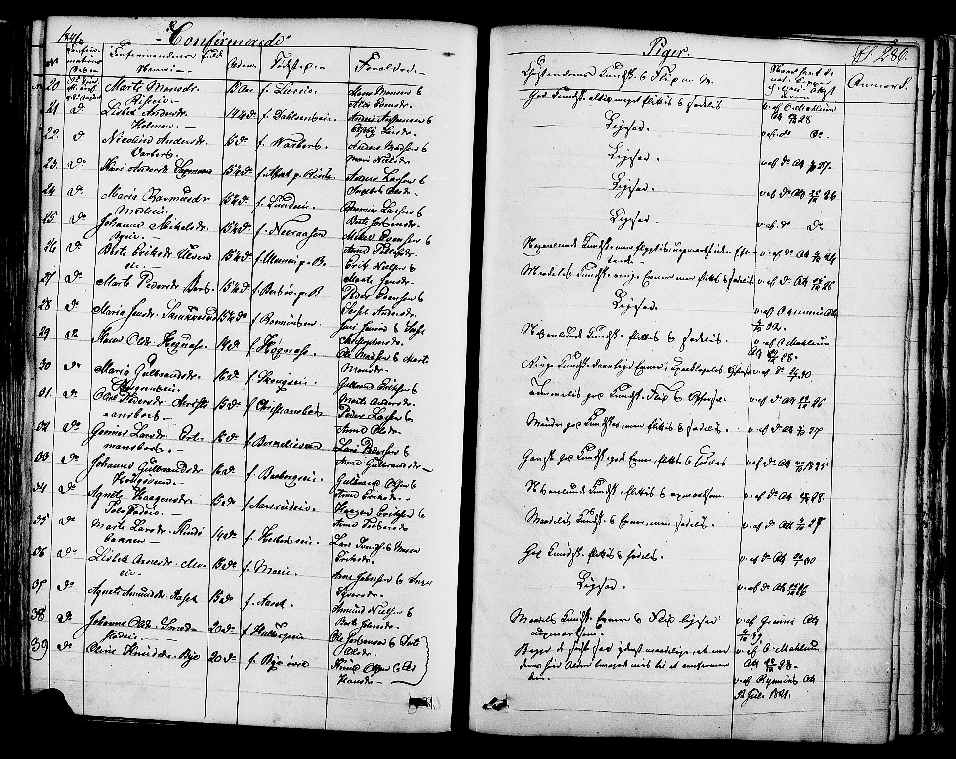 Ringsaker prestekontor, AV/SAH-PREST-014/K/Ka/L0008: Parish register (official) no. 8, 1837-1850, p. 286