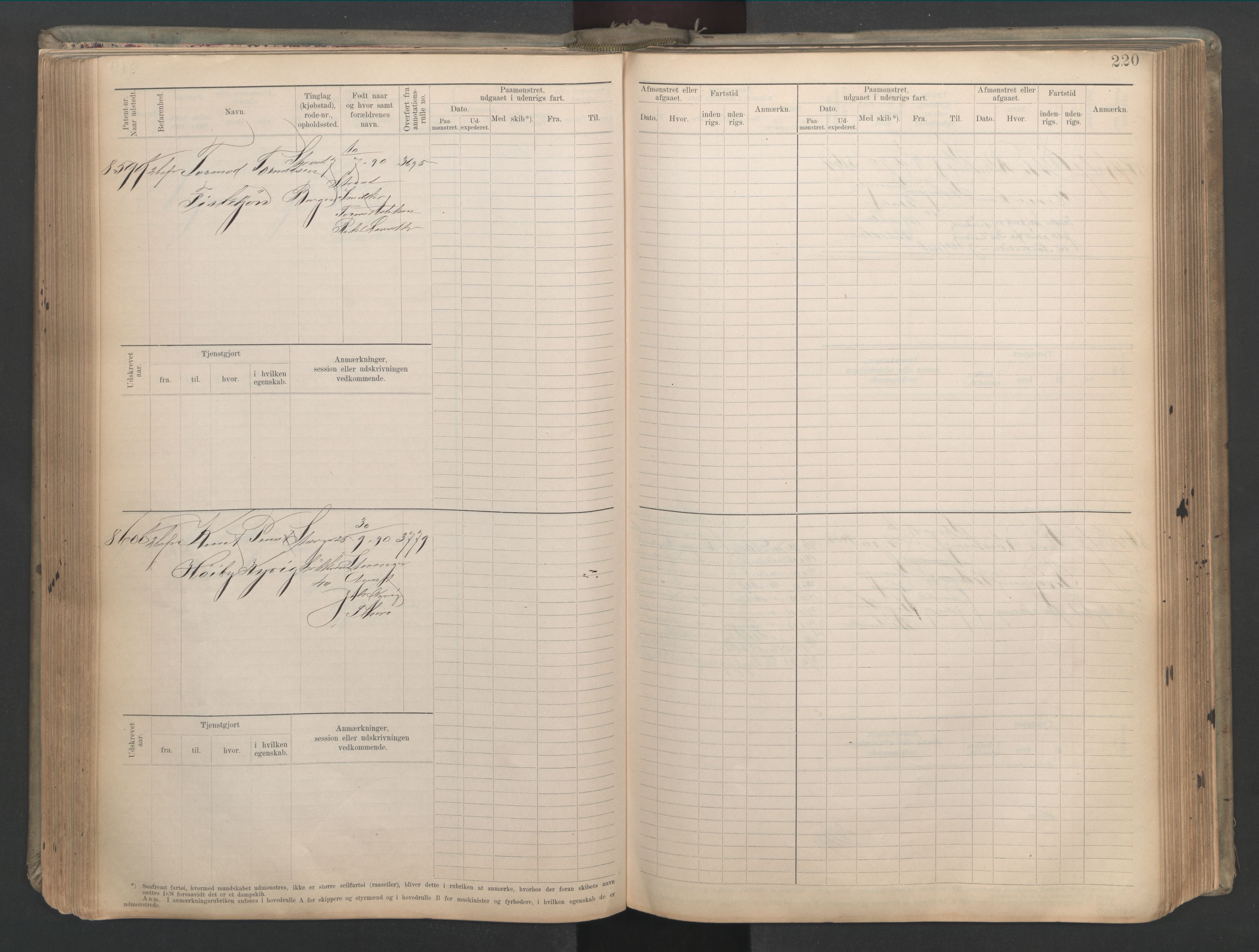 Stavanger sjømannskontor, AV/SAST-A-102006/F/Fb/Fbb/L0023: Sjøfartshovedrulle patnentnr. 8161-8904 (dublett), 1903, p. 224