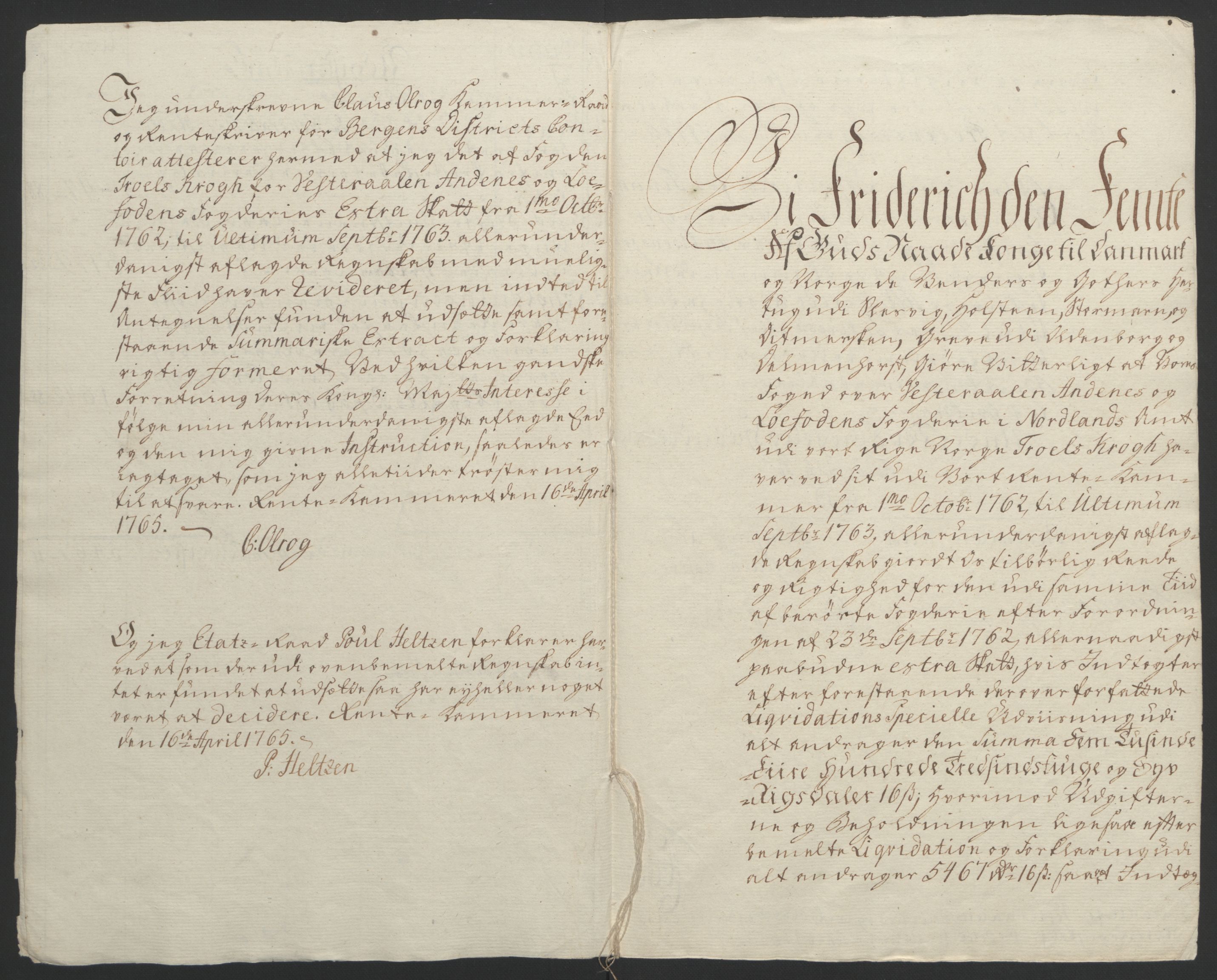 Rentekammeret inntil 1814, Reviderte regnskaper, Fogderegnskap, AV/RA-EA-4092/R67/L4747: Ekstraskatten Vesterålen, Andenes og Lofoten, 1762-1766, p. 37