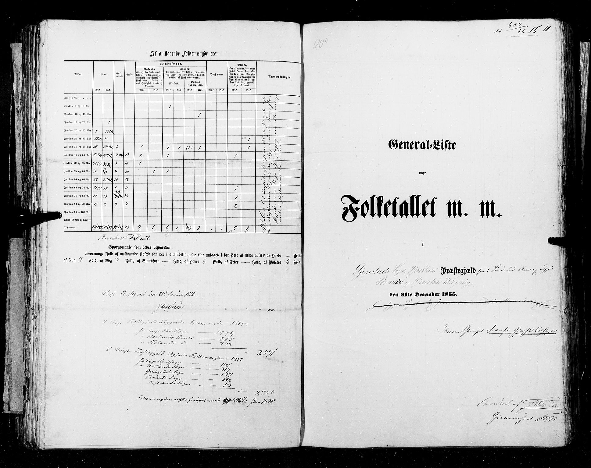 RA, Census 1855, vol. 3: Bratsberg amt, Nedenes amt og Lister og Mandal amt, 1855, p. 111