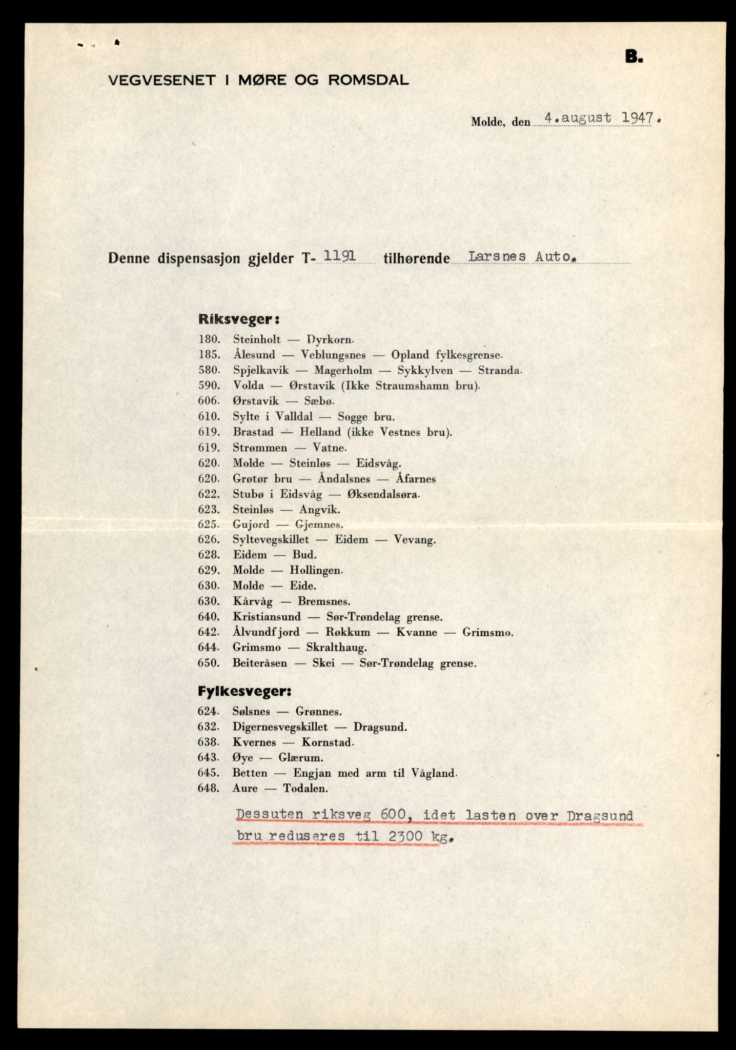 Møre og Romsdal vegkontor - Ålesund trafikkstasjon, AV/SAT-A-4099/F/Fe/L0011: Registreringskort for kjøretøy T 1170 - T 1289, 1927-1998, p. 623